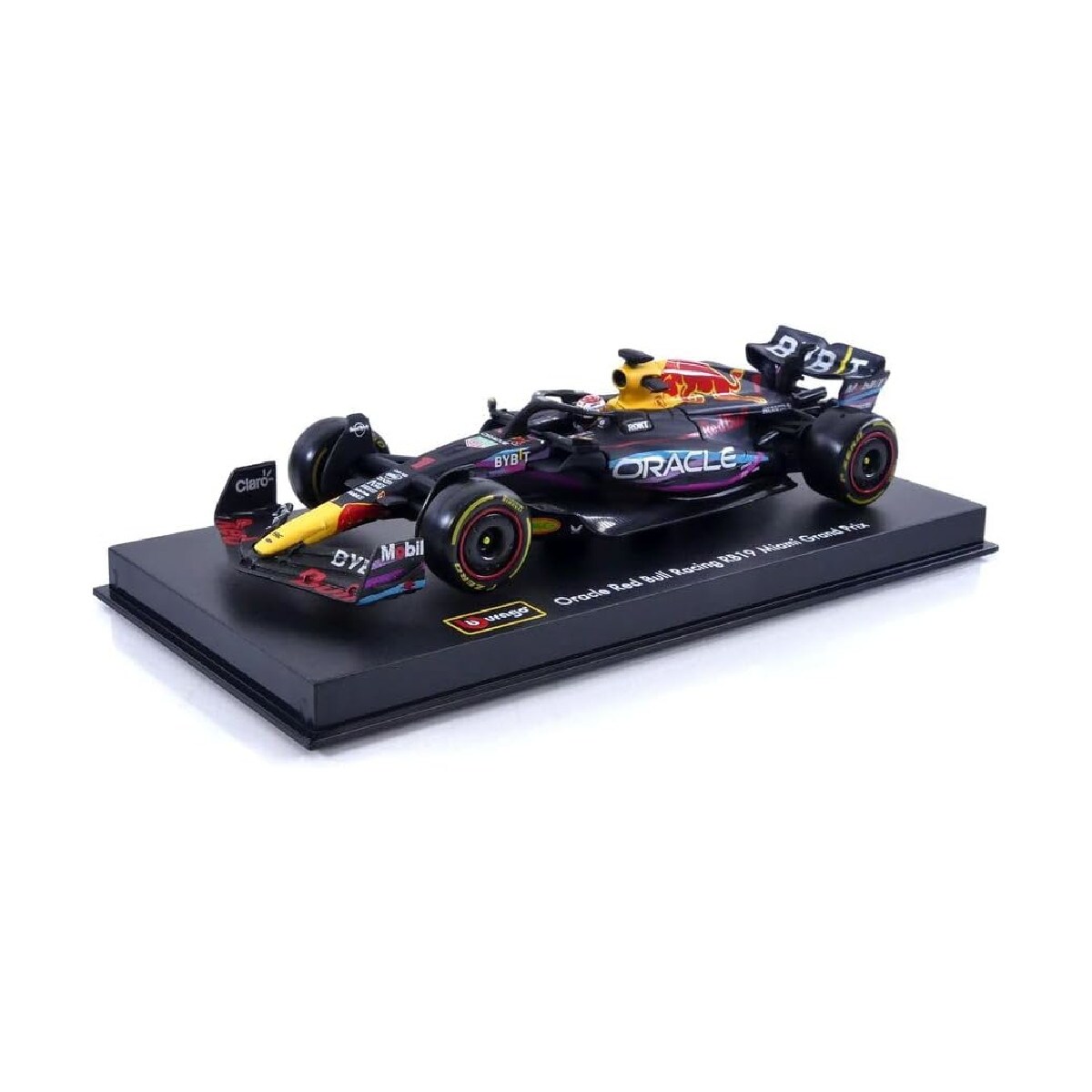 Bburago 18-38083V1 - Modellauto - F1 Red Bull RB19 '23 #1 Verstappen Miami GP (mit Helm, Ma&szlig;stab 1:43) - Bild 1