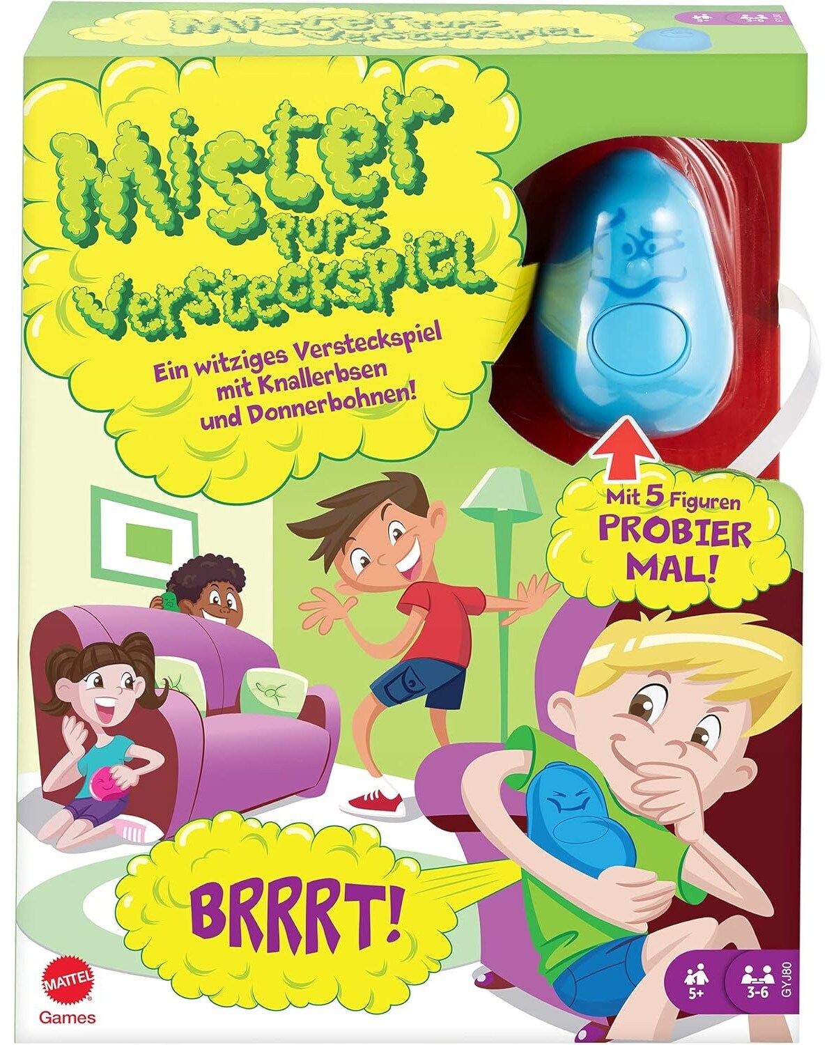 Mattel GYJ80 - Versteckspiel - Mister Pups Kinderspiel Gesellschaftsspiel - Bild 1