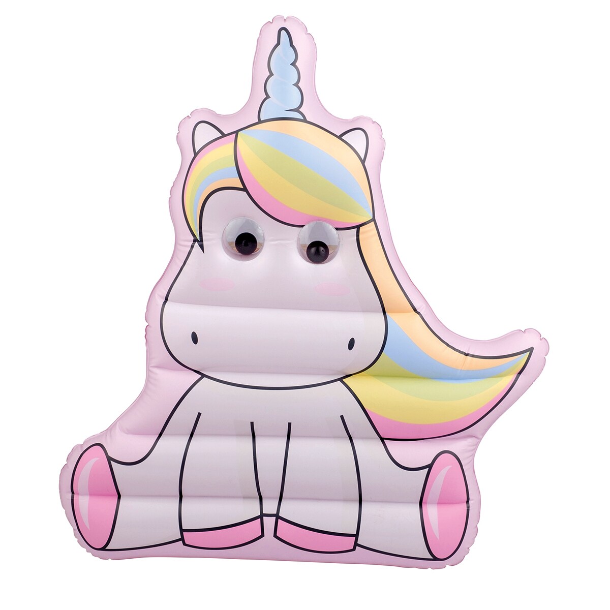 Happy People 77486 - Luftmatratze -  Einhorn mit Wackelaugen (75x50cm) unicorn Kinder schwimmen - Bild 1