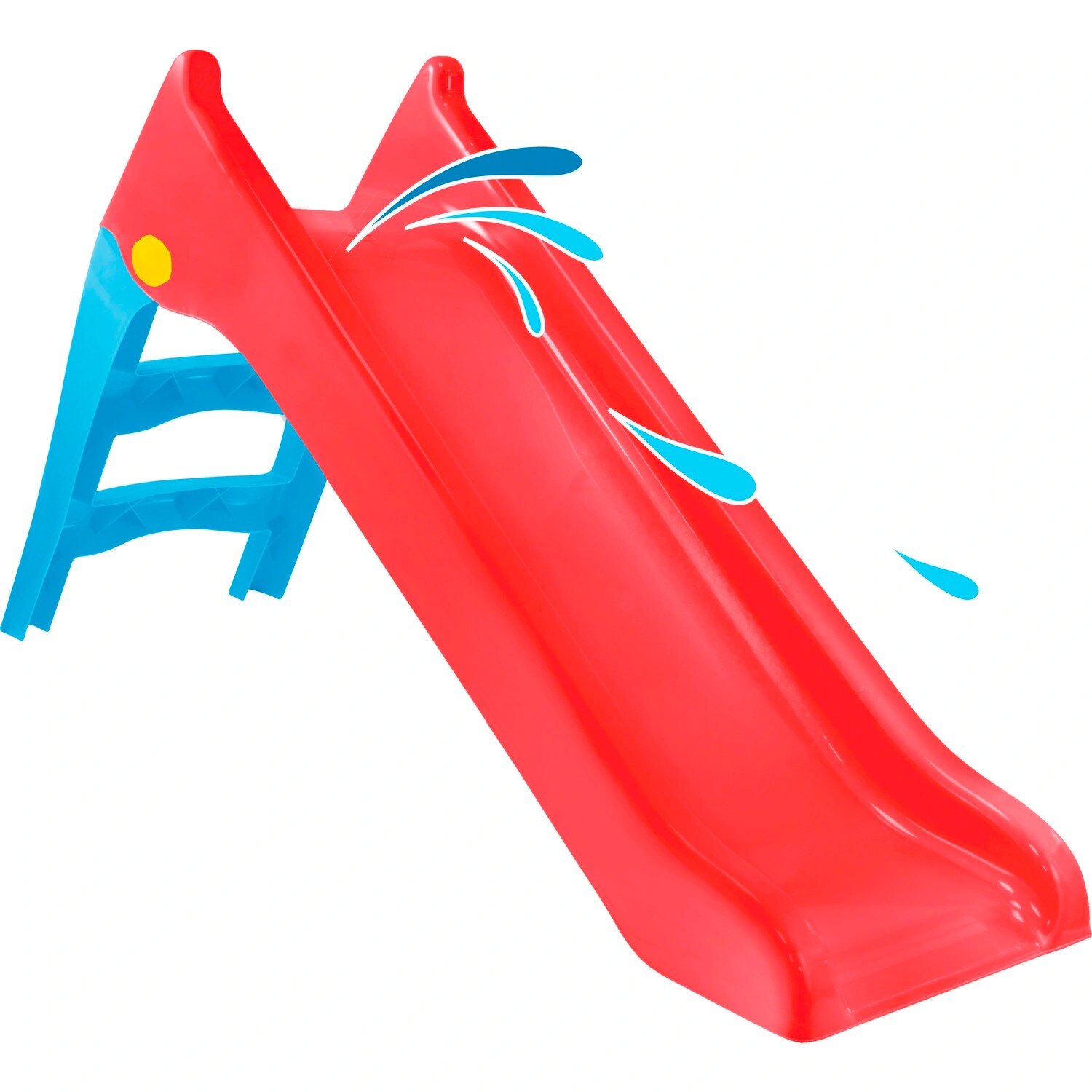 Happy People 74401 – Kinderrutsche (rot/blau, 148x43x81cm) Gartenrutsche Rutsche Slide freistehend Rutschbahn | 04008332744018