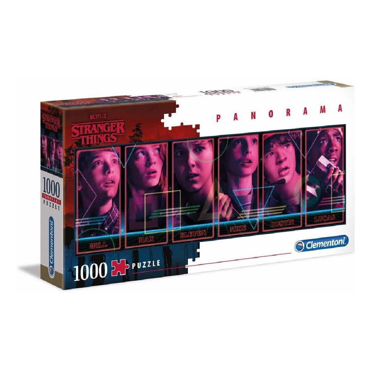 Clementoni 39548 - Panorama Puzzle - Stranger Things (1000 Teile) Puzzel Netflix - Bild 1
