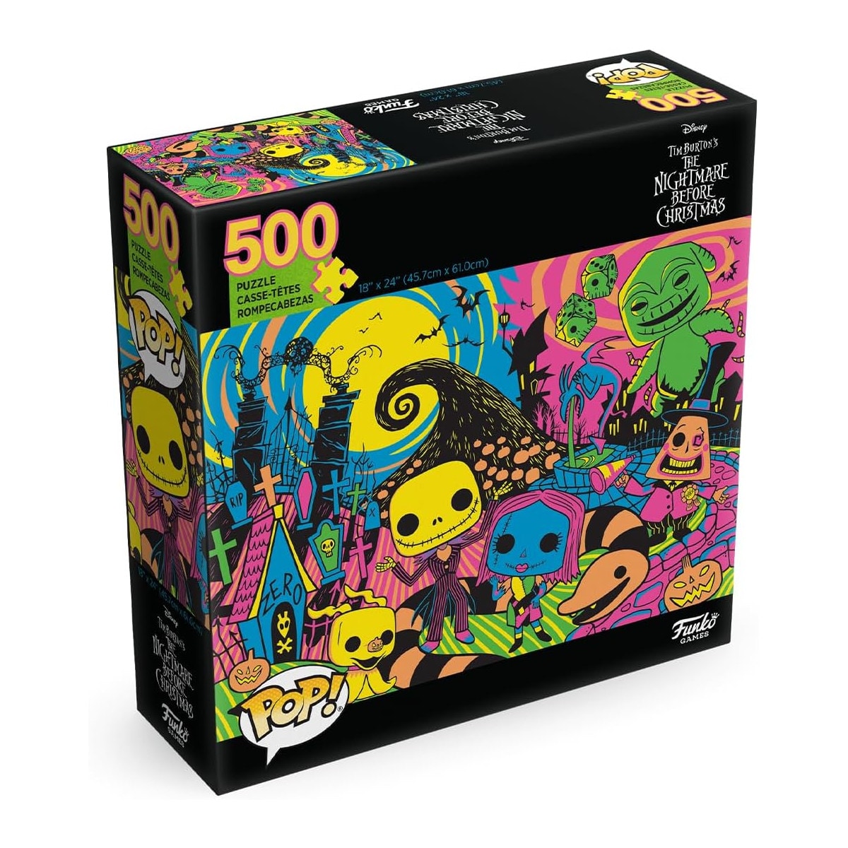 Funko 72623 - Puzzle - Nightmare before Christmas (500 Teile) Puzzel 45,7cm x 61cm - Bild 1