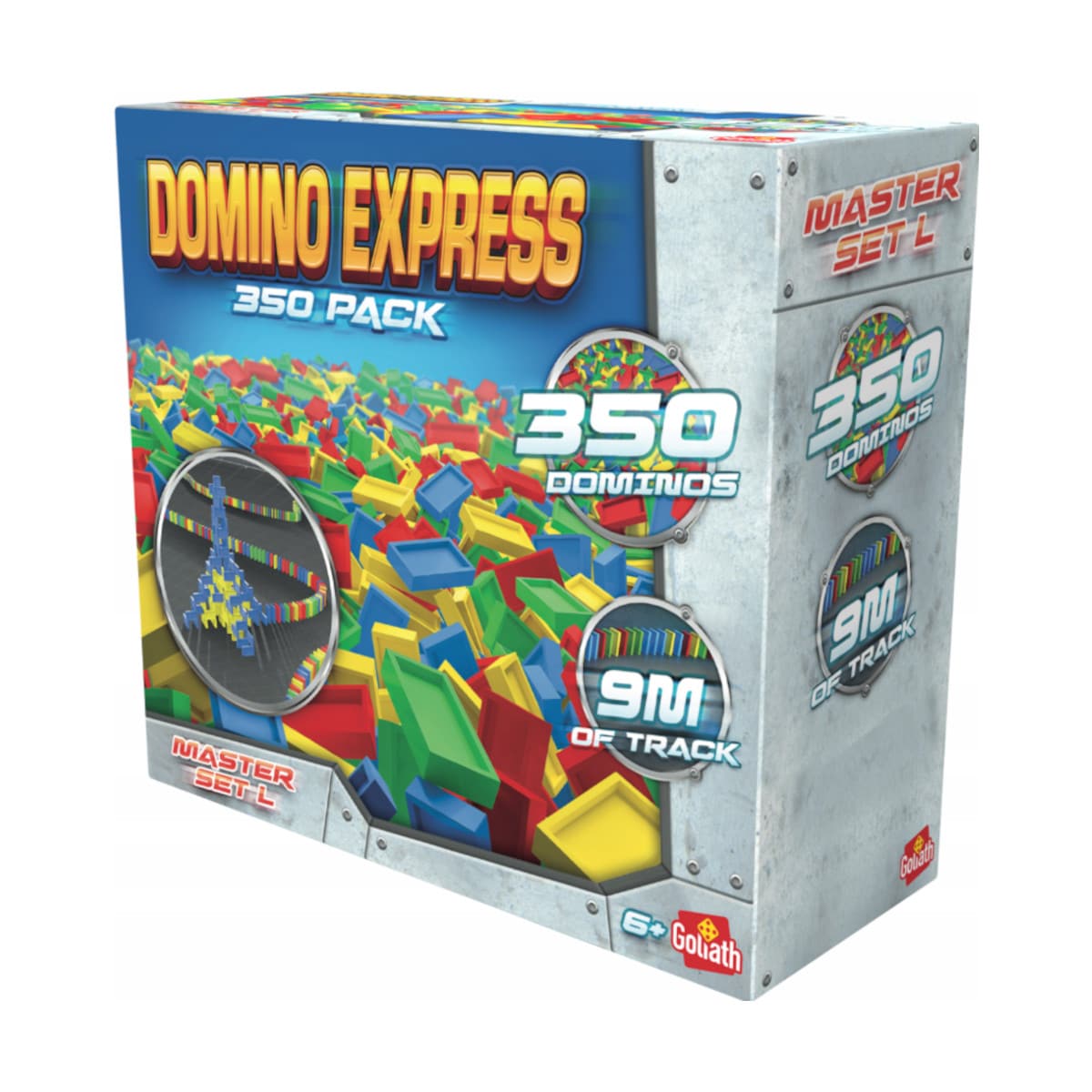 Goliath - Domino Express - Master Set L (350 Teile) Dominosteine, bis 9 Meter lange Strecken, ab 6 Jahren - Bild 1