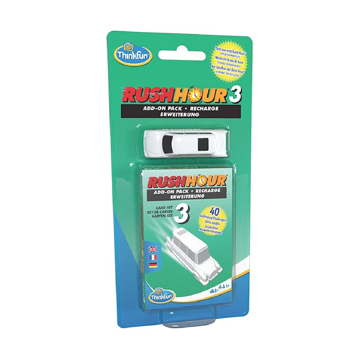 ThinkFun 76452 - Spiele-Erweiterung - Rush Hour 3 Add-on pack Erweiterung 40 neue Aufgaben - Bild 1