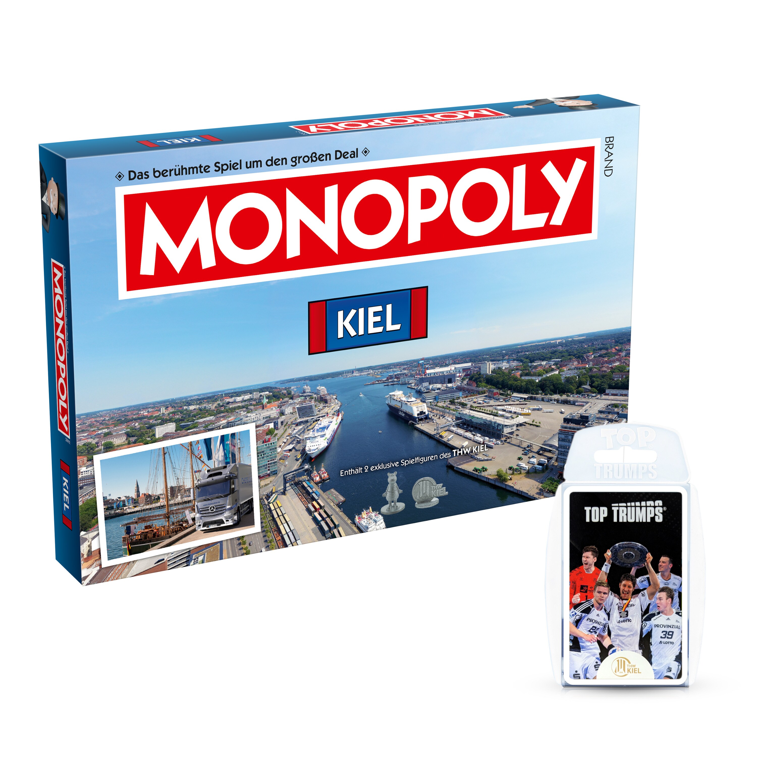 Monopoly - Kiel inkl. Top Trumps THW Kiel Brettspiel Gesellschaftsspiel Spiel Cityedition Stadtedition - Bild 1