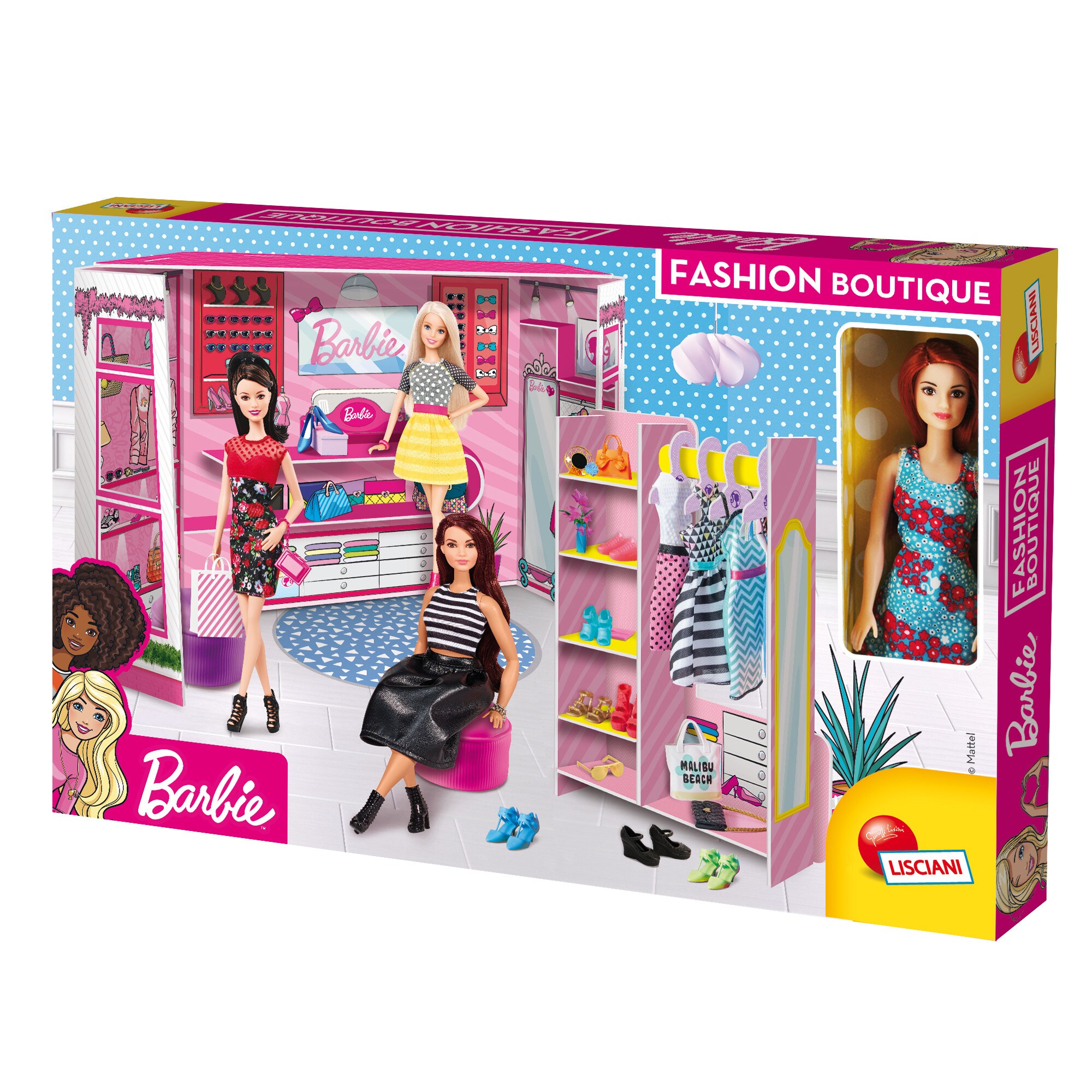 Lisciani 76918 - Barbie Fashion Boutique mit Barbie-Puppe Ankleideraum Modedesign Design Spielset - Bild 1