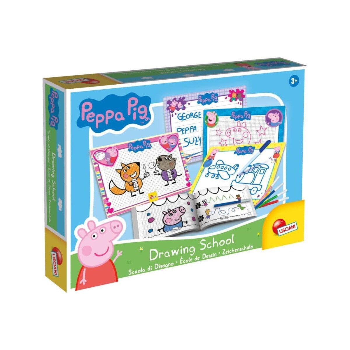 Lisciani 92215 - Peppa Wutz Zeichenschule Malset Schreibtafeln zeichnen malen kreativ Zeichenset Pig - Bild 1