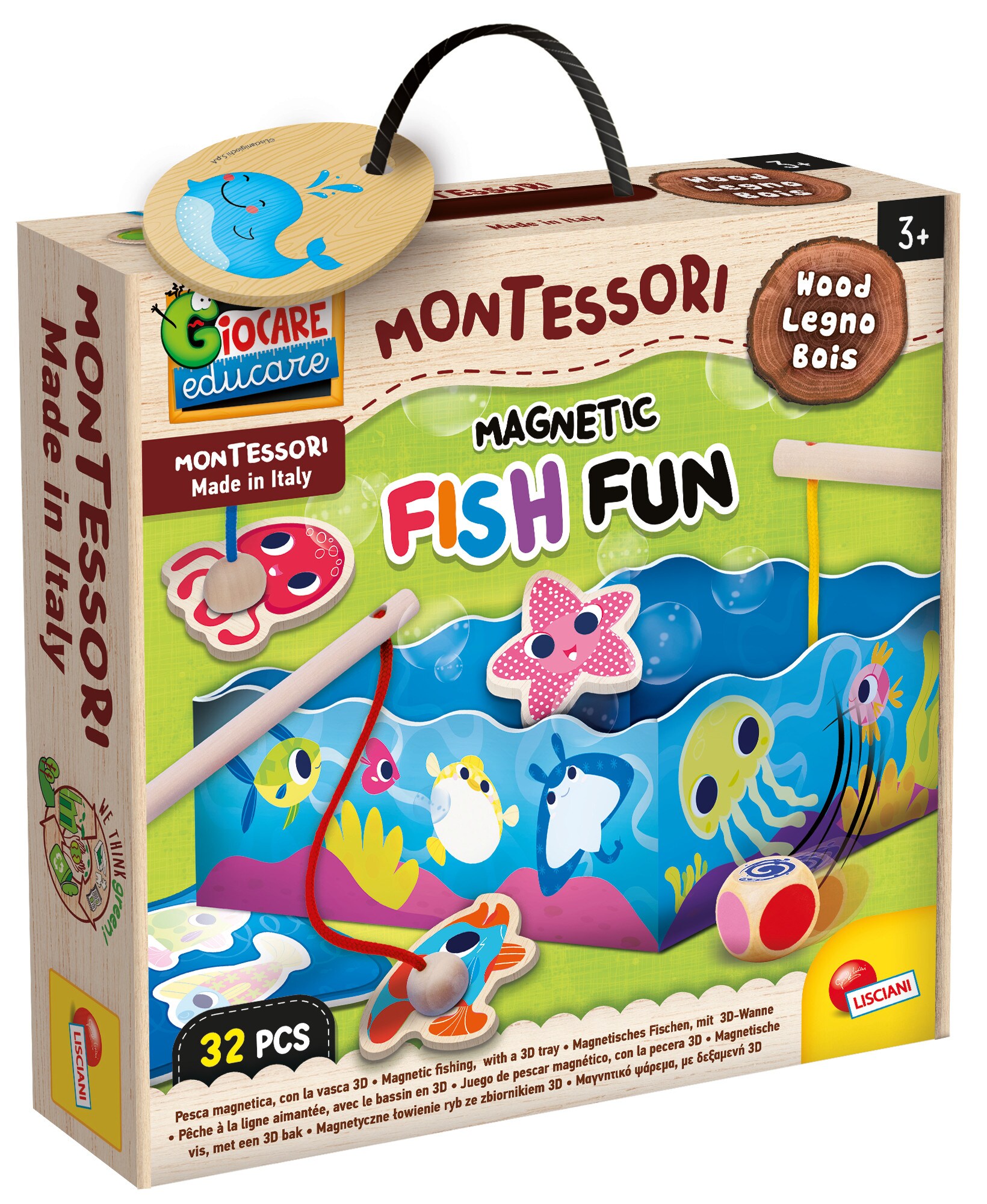 Lisciani 98354 - Montessori - Magnetic Fish Fun Magnetfischen Lernspiel Motorik Geschicklichkeit - Bild 1