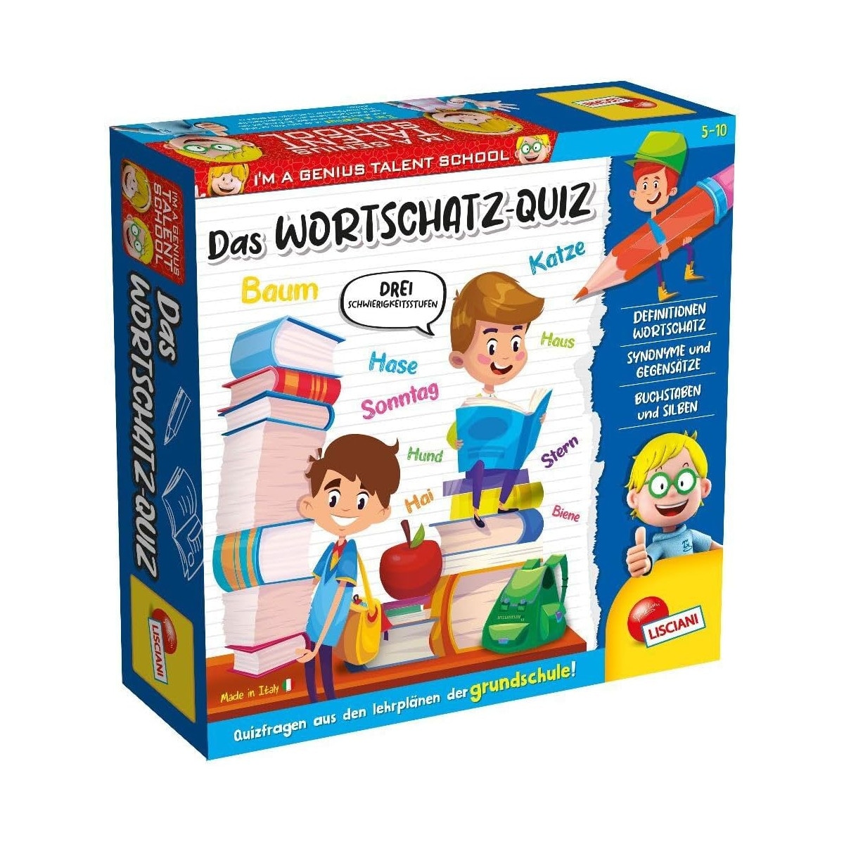 Lisciani DE66650 - Das Wortzschatz-Quiz lesen schreiben Deutsch lernen Schule Lernspiel Grundschule - Bild 1