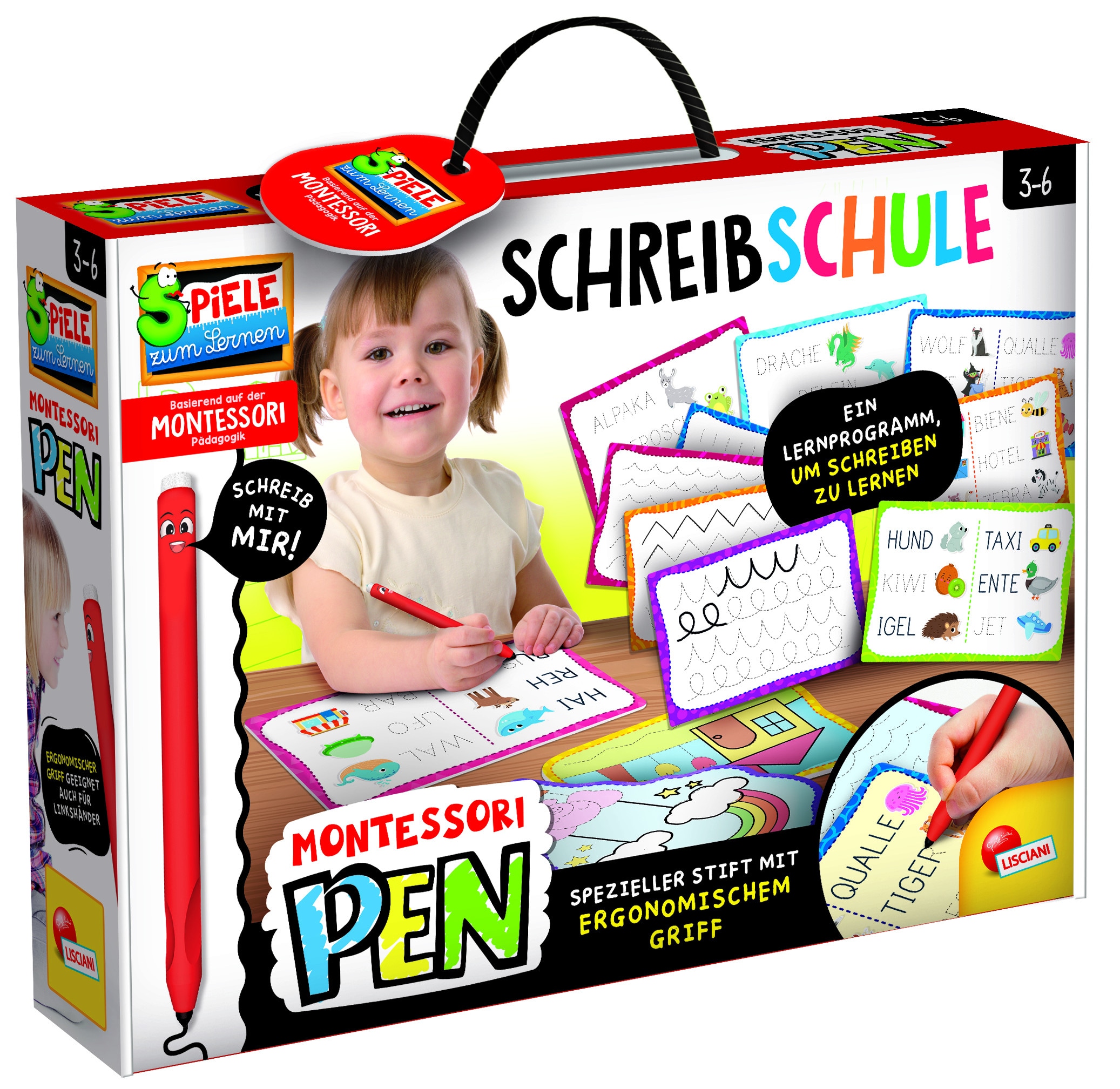 Lisciani DE97081 - Montessori Schreibschule ergonomischer Stift Griff schreiben lernen lesen zeichnen - Bild 1