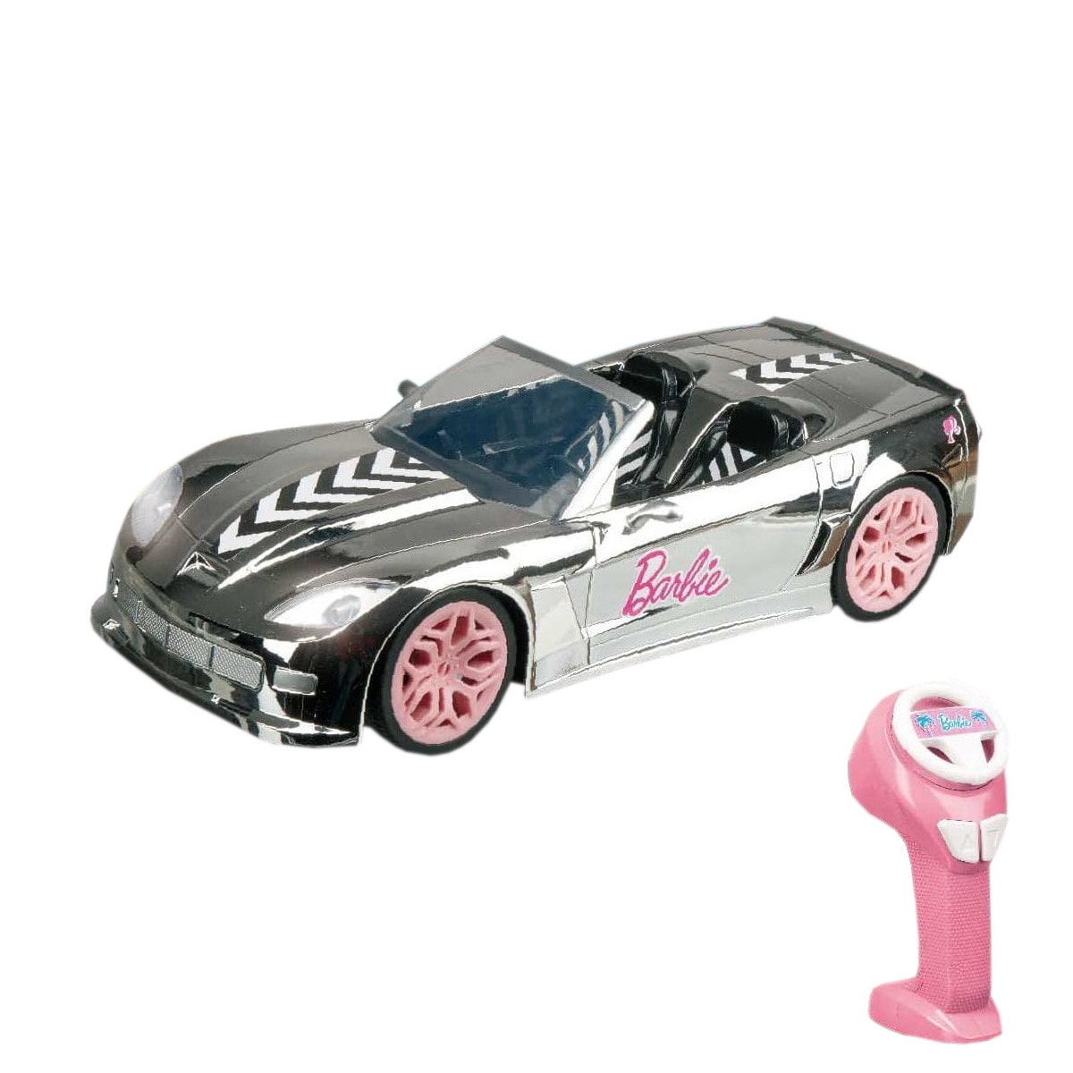 Happy People 63619 - Ferngesteuertes Auto - Barbie Dream Car (silber, 40cm) mit Licht, kompatibel mit Barbie - Bild 1