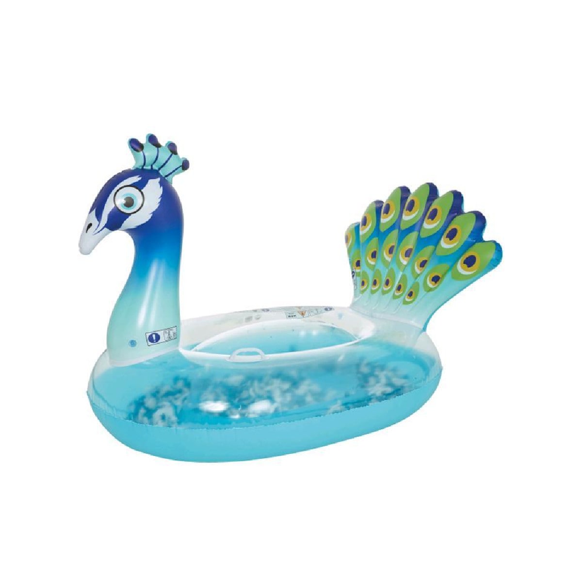 Happy People Schwimmtier Pfau mit echten Federn 145x94x94 cm belastbar bis 80 kg - Bild 1