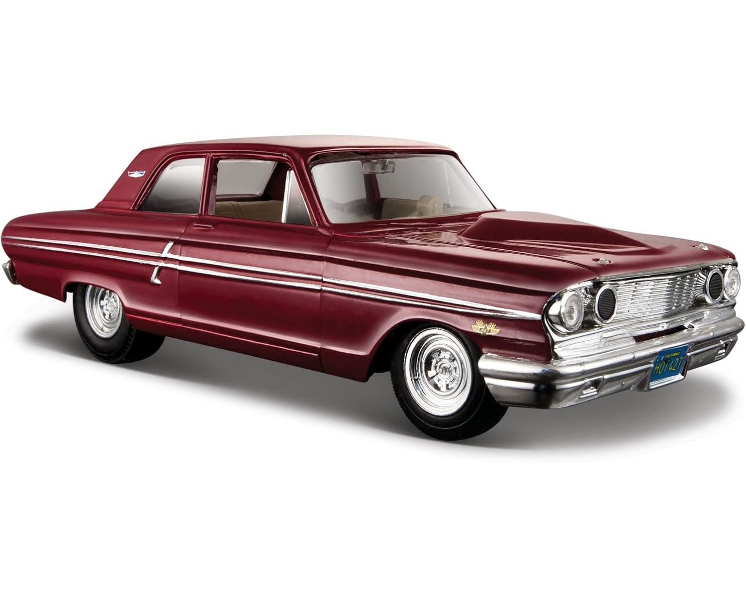 Maisto 31957 - Modellauto - Ford Fairlane Thunderbolt 1964 (rot, Ma&szlig;stab 1:24) Modell Auto Spielzeugauto - Bild 1