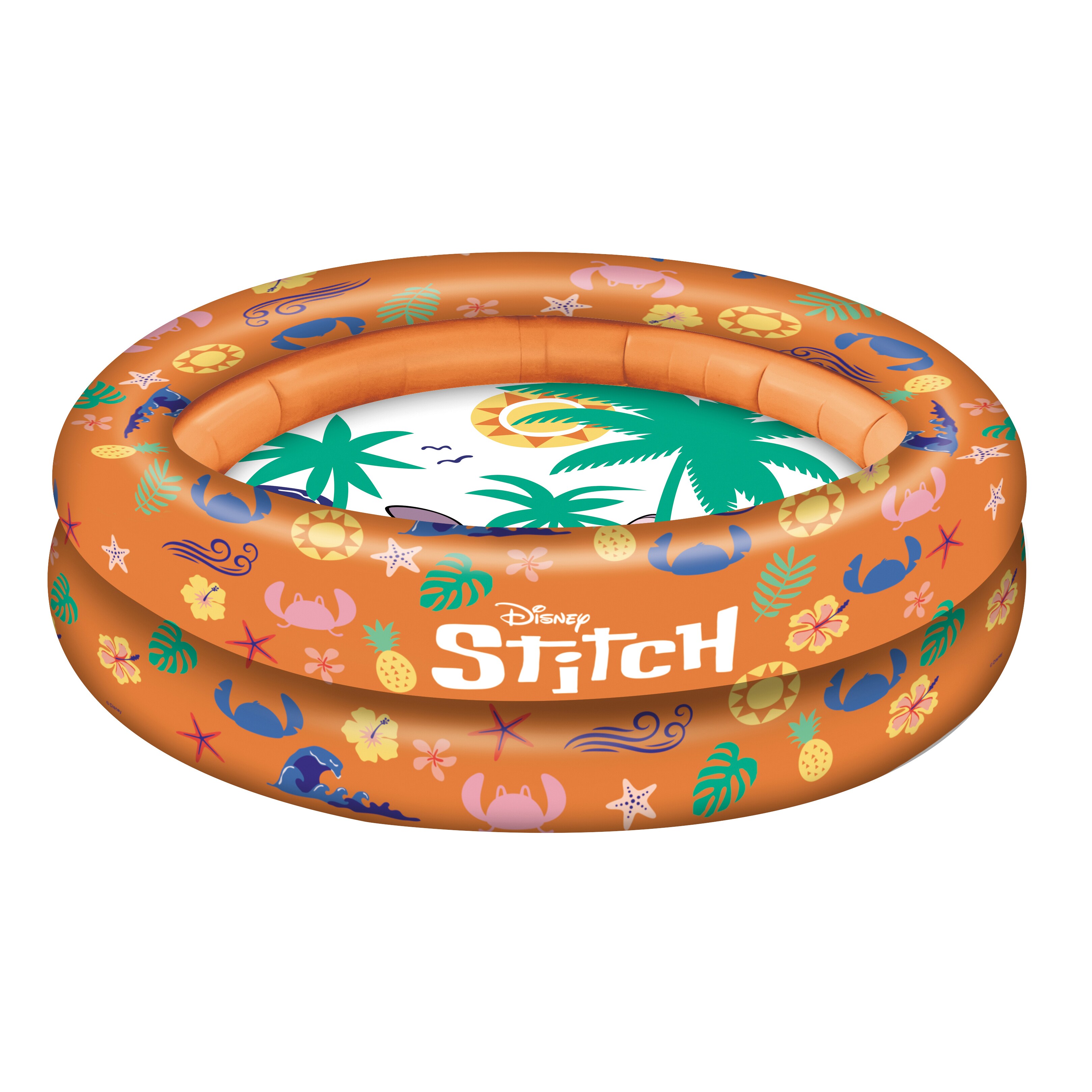 Happy People - Disney Stitch - 2-Ring-Pool Planschbecken (&Oslash; 100cm) Kinderpool planschen Garten Kinder - Bild 1