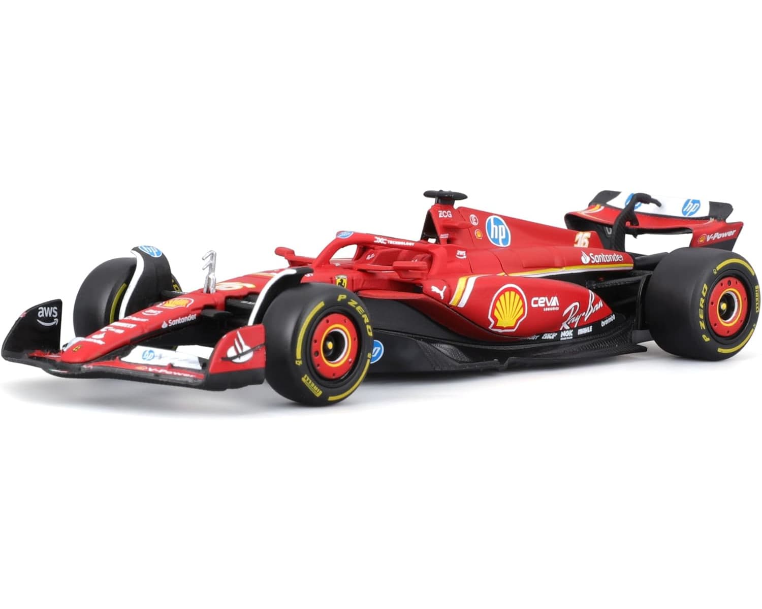 Bburago 18-36844L - Modellauto - Ferrari SF-24 Imola Leclerc #16 (Ma&szlig;stab 1:43) - Bild 1