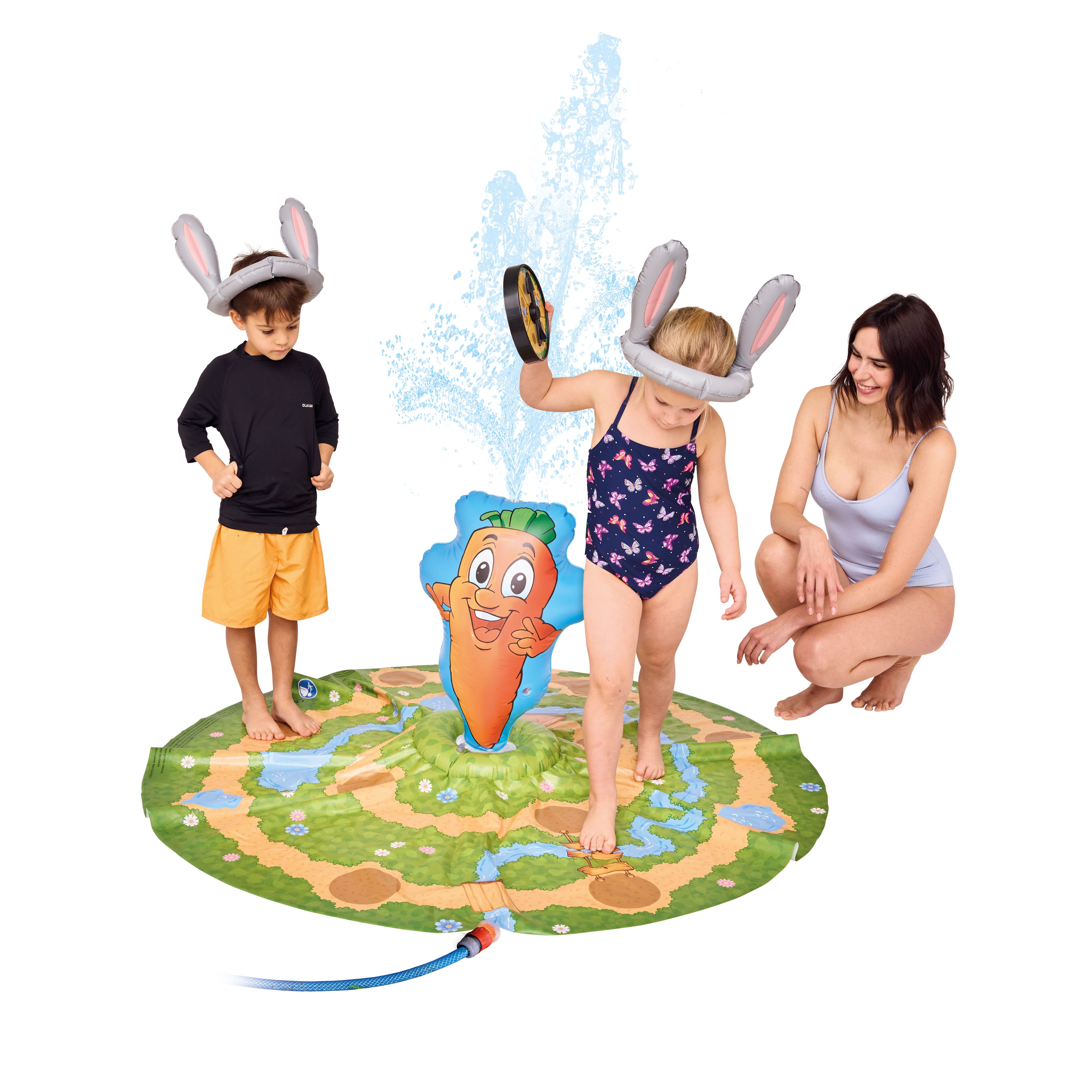 Happy People 16694 - Lotti Karotti Sprinklermatte - Das erfrischende Hasenrennen (151x60cm) - Bild 1
