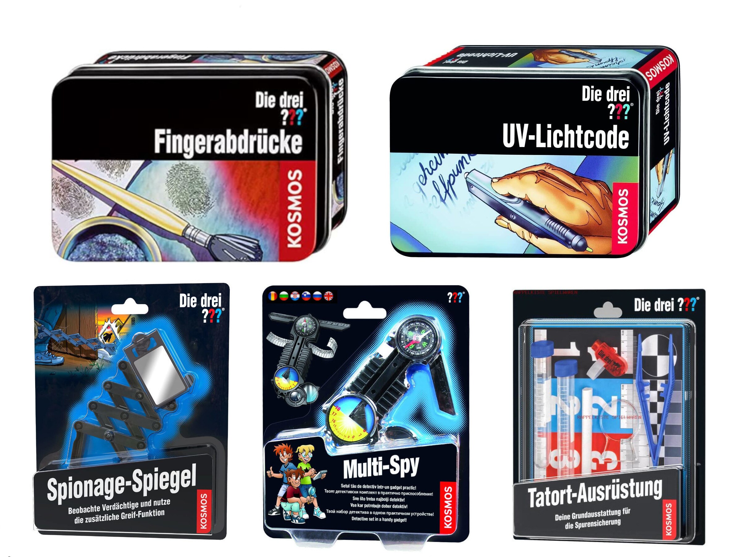 Kosmos - Die Drei ??? Fragezeichen - gro&szlig;es Detektiv-Set (5-teilig) - Bild 1