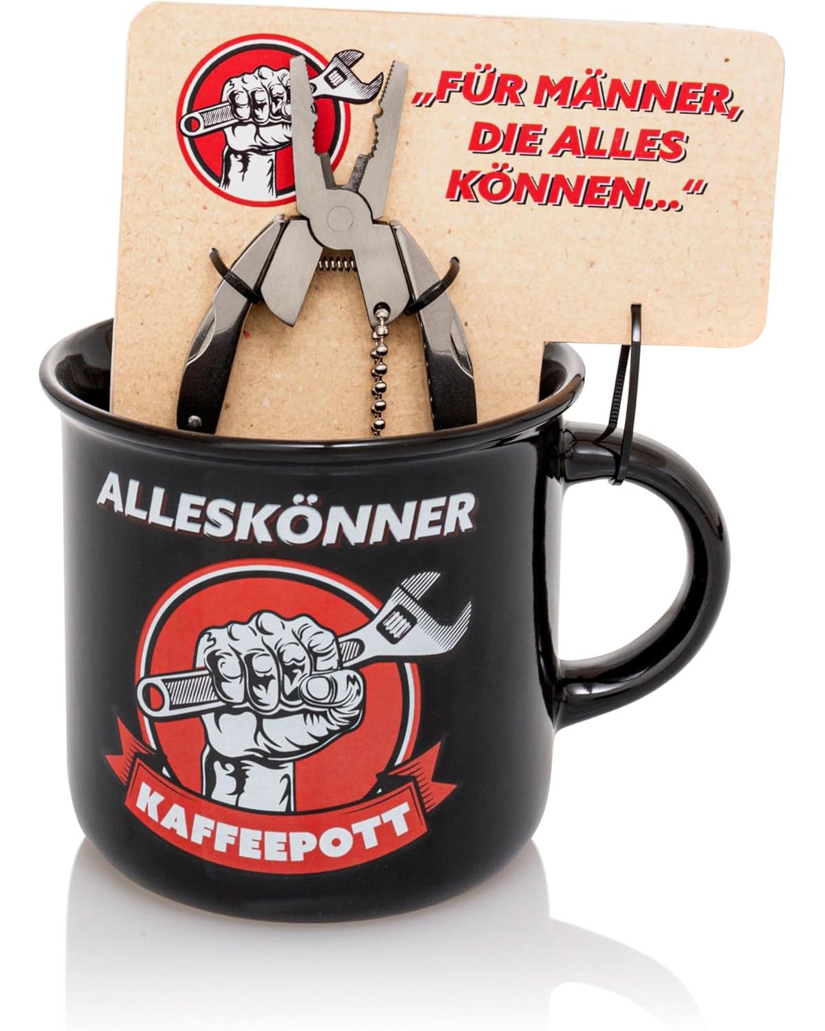 Weltbild 15180115 - Geschenkset Allesk&ouml;nner - Tasse mit Schl&uuml;sselanh&auml;nger Multitool - Bild 1
