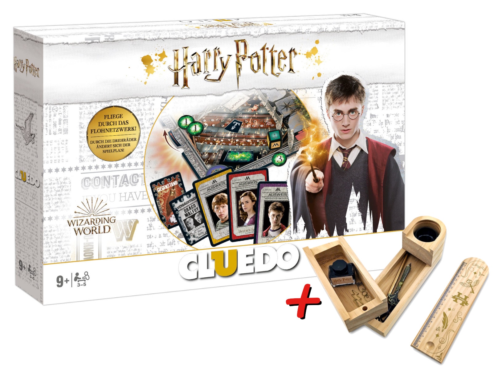 Cluedo - Harry Potter + Holz-Schreibset Brettspiel Gesellschaftsspiel Edition Sonderedition - Bild 1