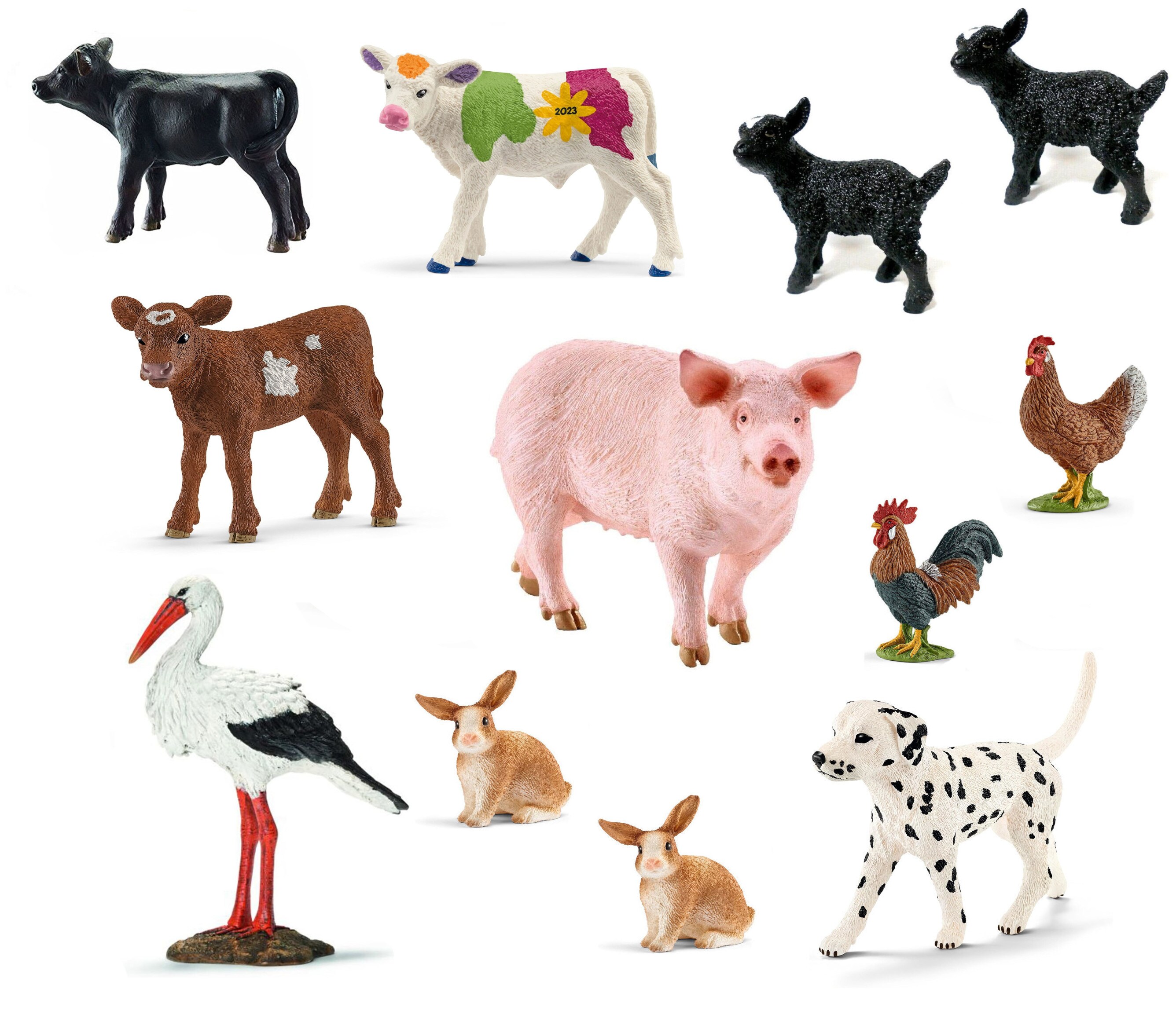 Schleich - Tierfiguren - Bauernhof-Set mit 17 Tieren Sammelfiguren Spielfiguren - Bild 1