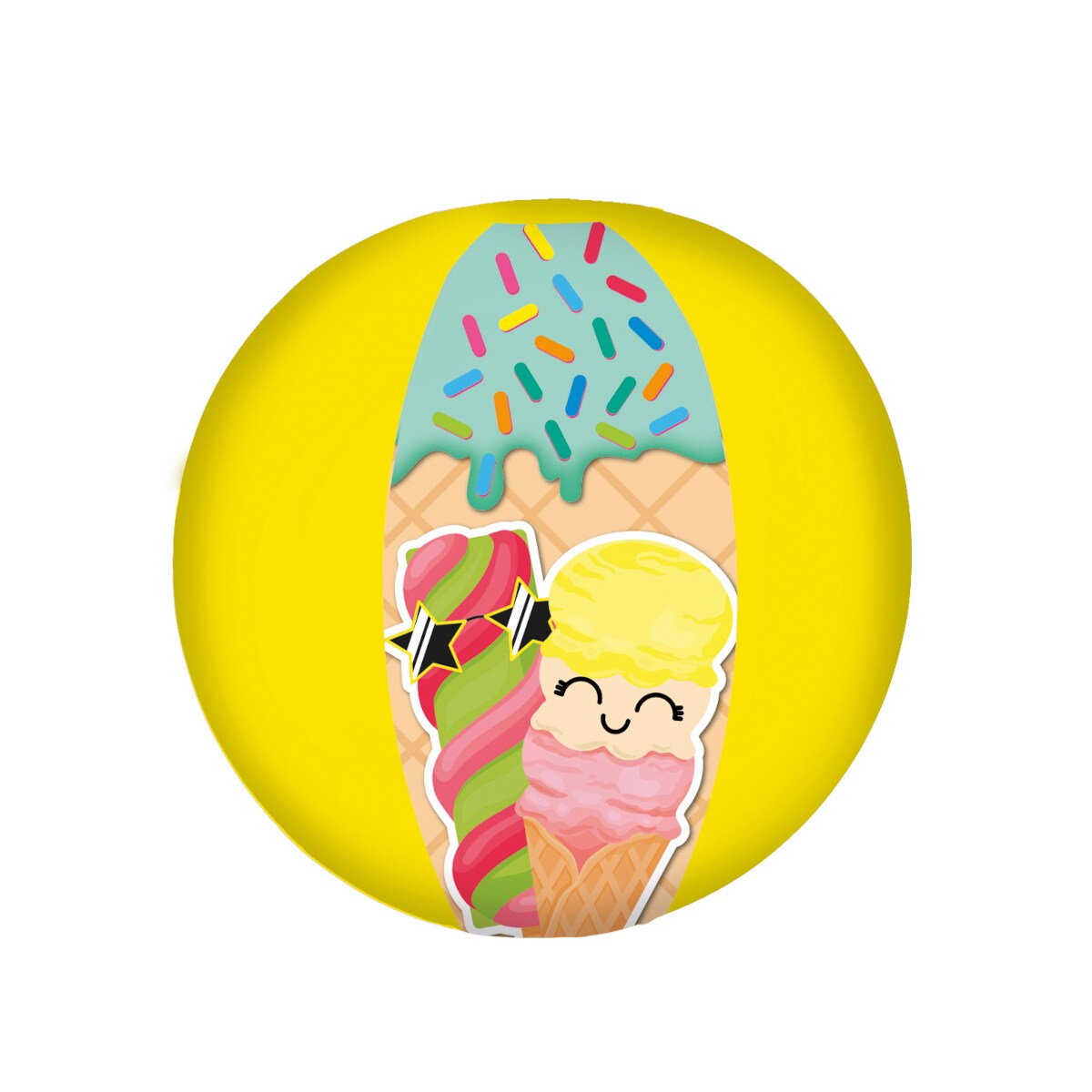 Happy People 77452 - Happy Summer Strandball Wasserball (ca. 29 cm) Ball Kinder Garten Spielball - Bild 1