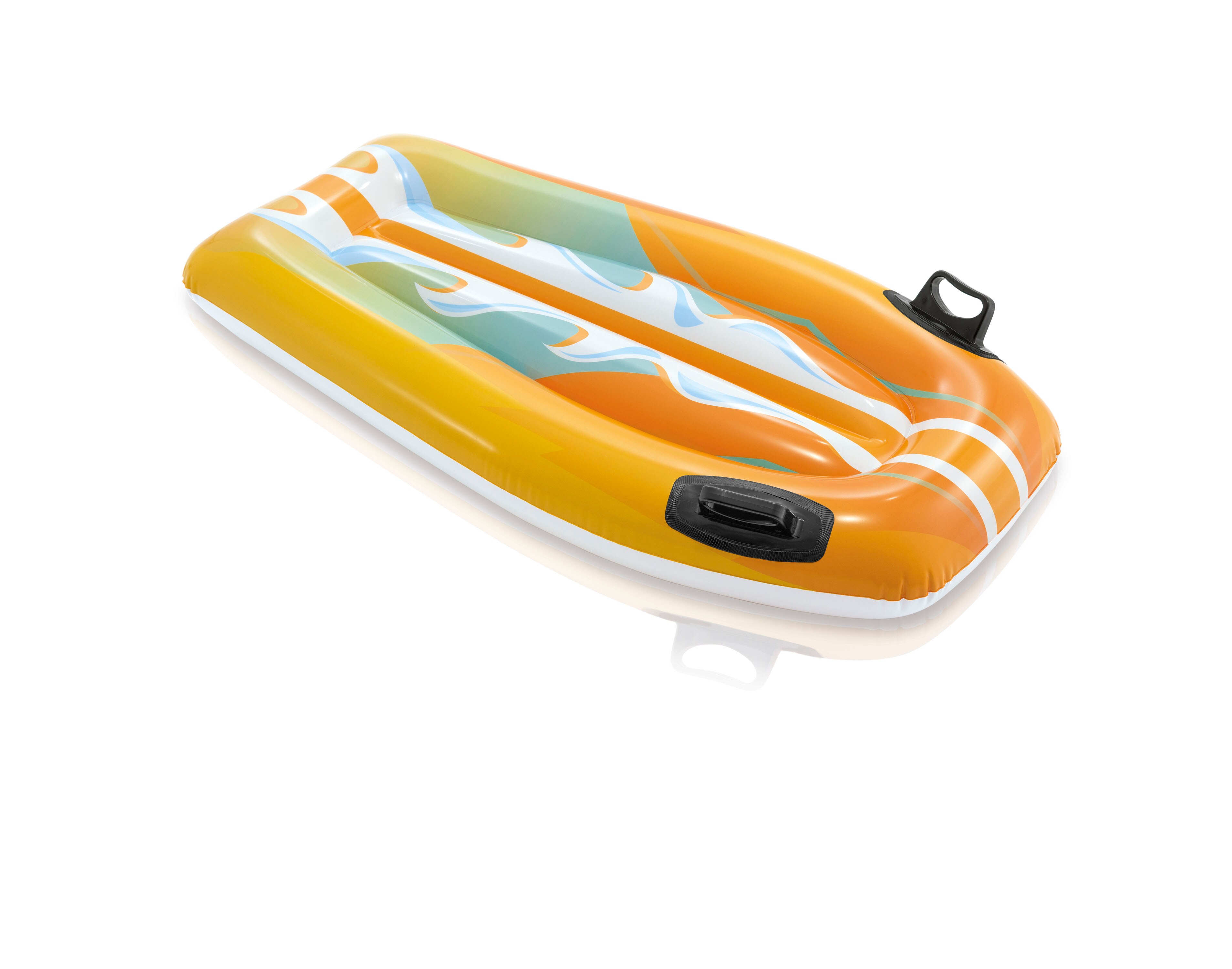 INTEX 58165NP Bodyboard Joy Rider 112x62cm Kinder ab 6 Jahren mit Griffen orange - Bild 1