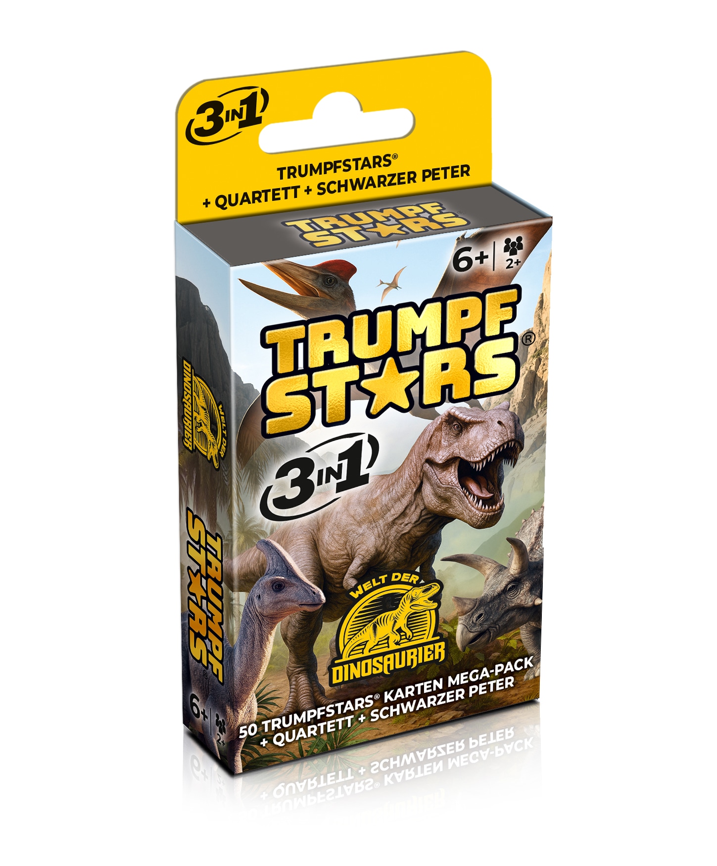 Kartenspiel Trumpfstars Welt der Dinosaurier 3in1 Dinos ab 6 Jahren Quartett - Bild 1