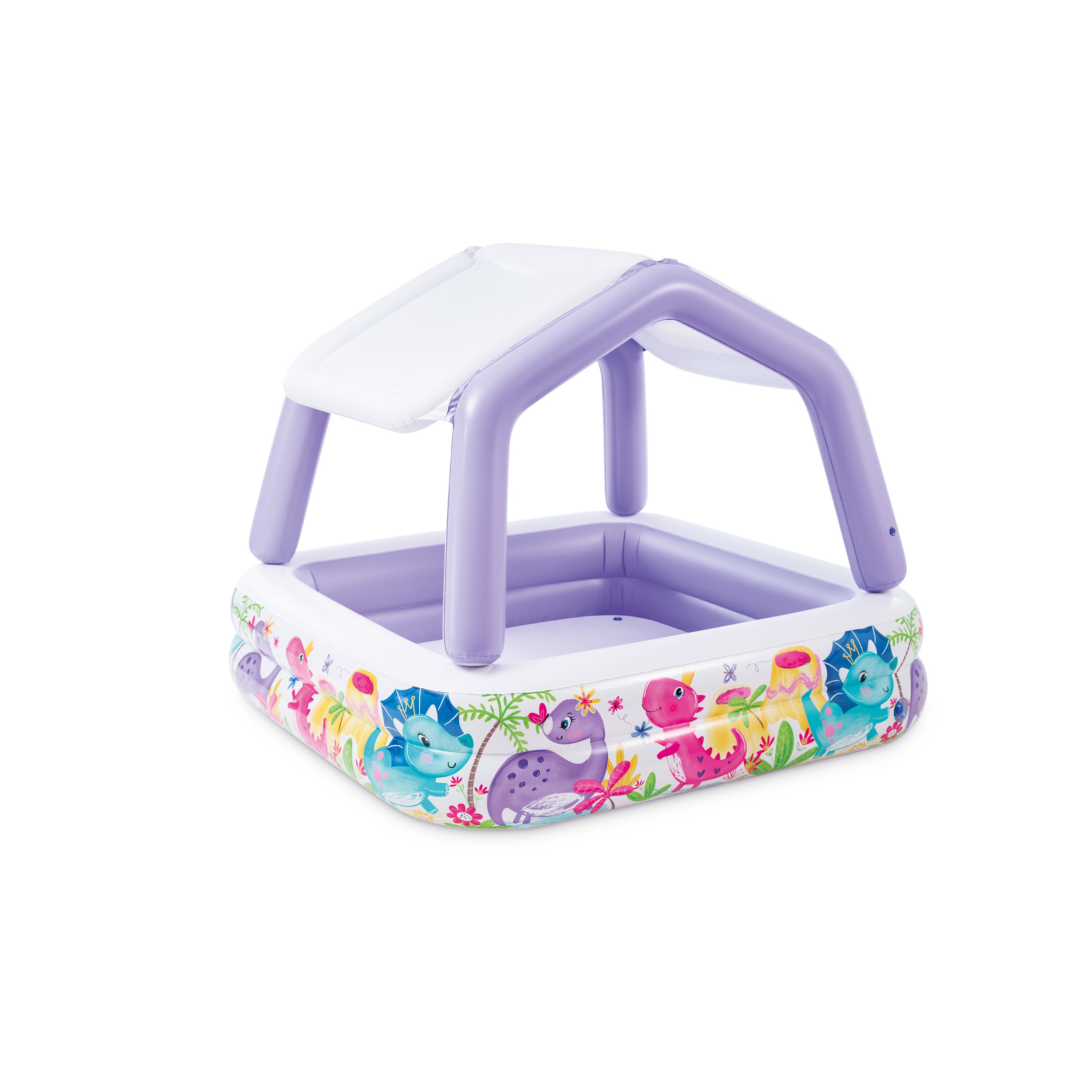 INTEX 57470NP - Planschbecken - Sun Shade (lila, 157x157x122cm) mit Sonnenschutz - Bild 1