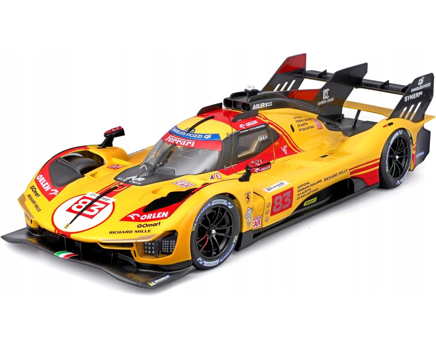 Bburago 18-16313 Ferrari 499P LMH #83 Modellauto 1:18 Le Mans 2024 Sammlermodell