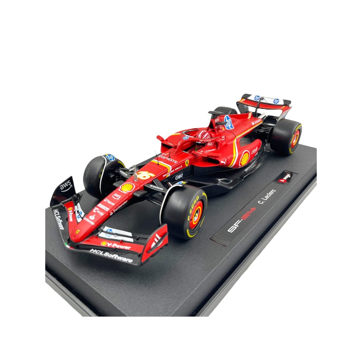 Bburago 18-16815L - Modellauto - F1 Ferrari SF-24, Imola Version Leclerc #16 2024 (Ma&szlig;stab 1:18) - Bild 1
