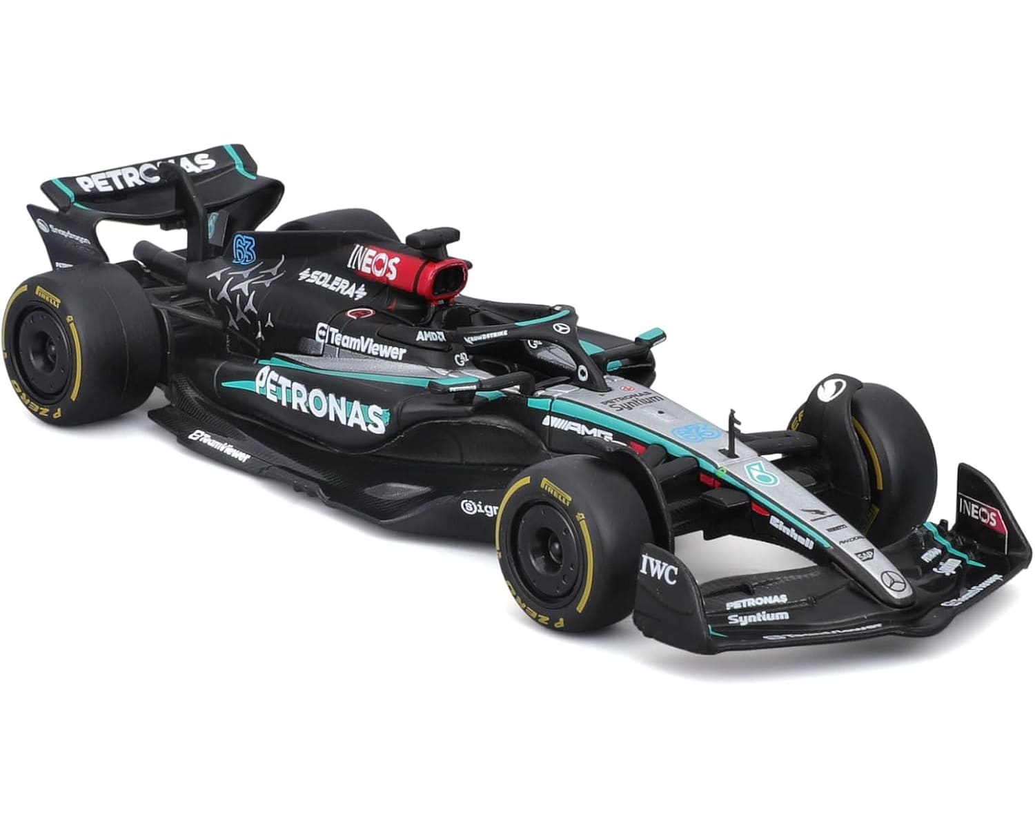 Bburago 18-38208R - Modellauto - F1 MB AMG W15E GB GP #63 Russell (Ma&szlig;stab 1:43) - Bild 1