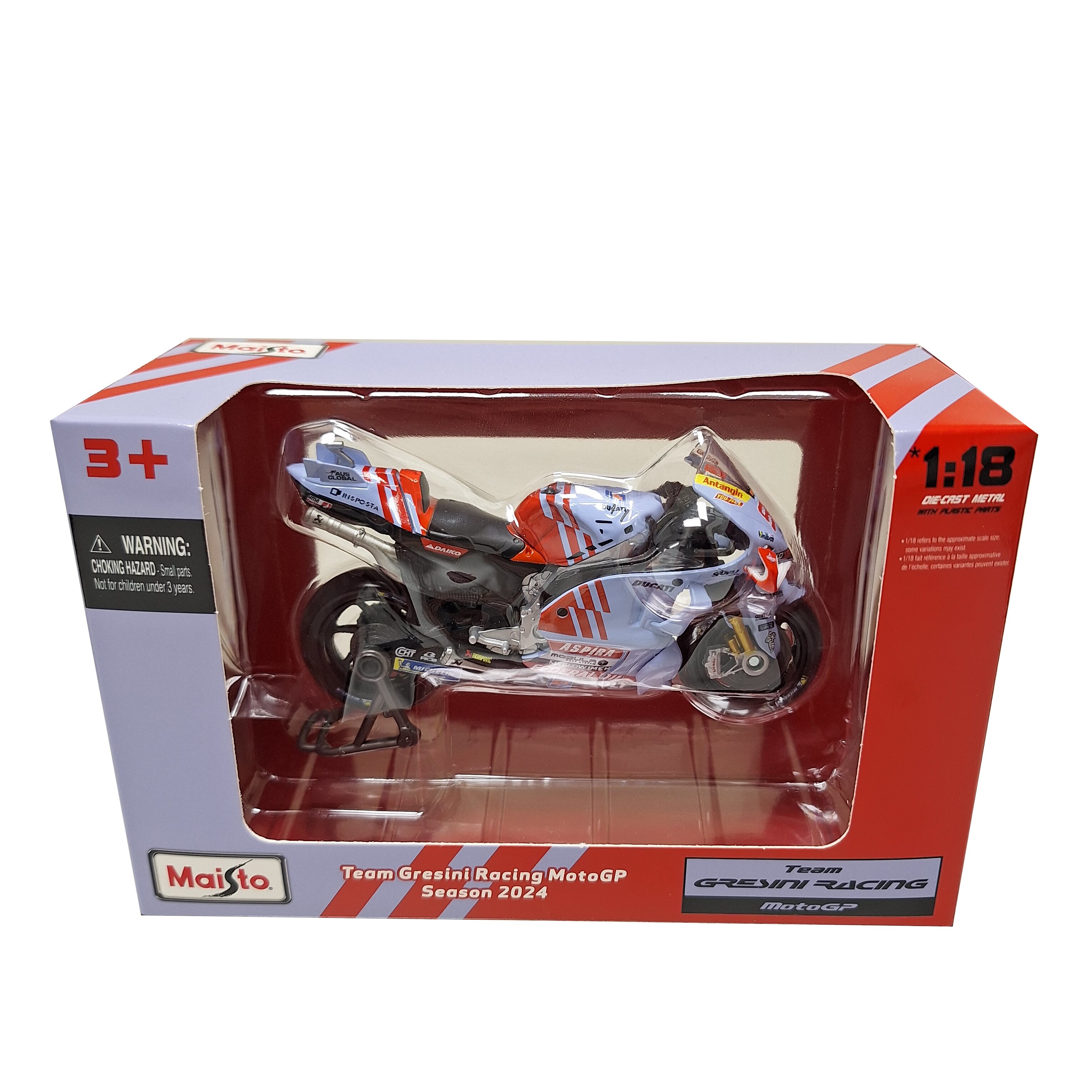 Maisto 536399-93 - Modellmotorrad - MotoGP Gresini Racing #93 '24 (Ma&szlig;stab 1:18) Sammler Motorsport - Bild 1