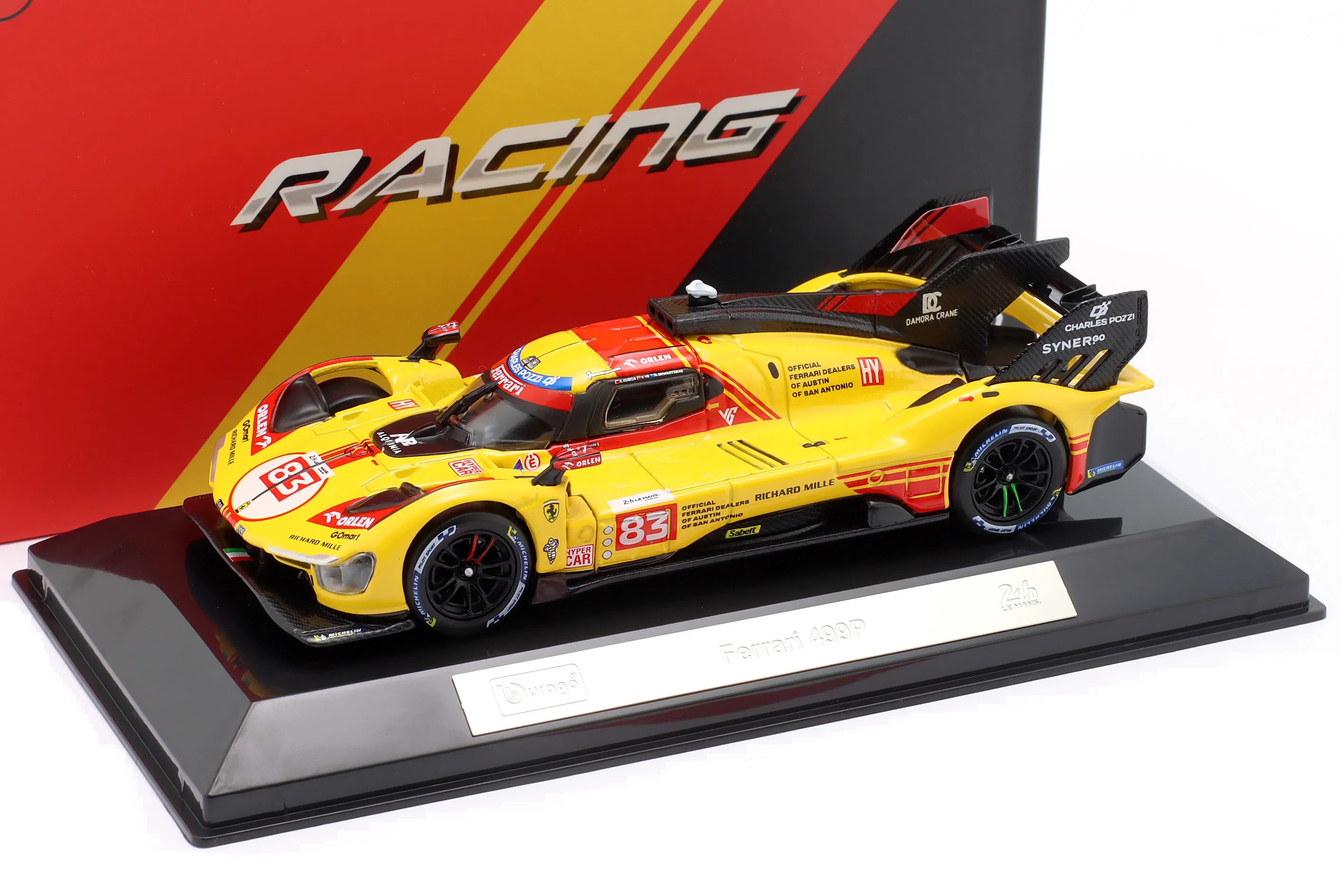 Bburago 18-36317 - Modellauto - Ferrari 499P LMH #83 '24 (Ma&szlig;stab 1:43) Hardcase Auto Sammler - Bild 1