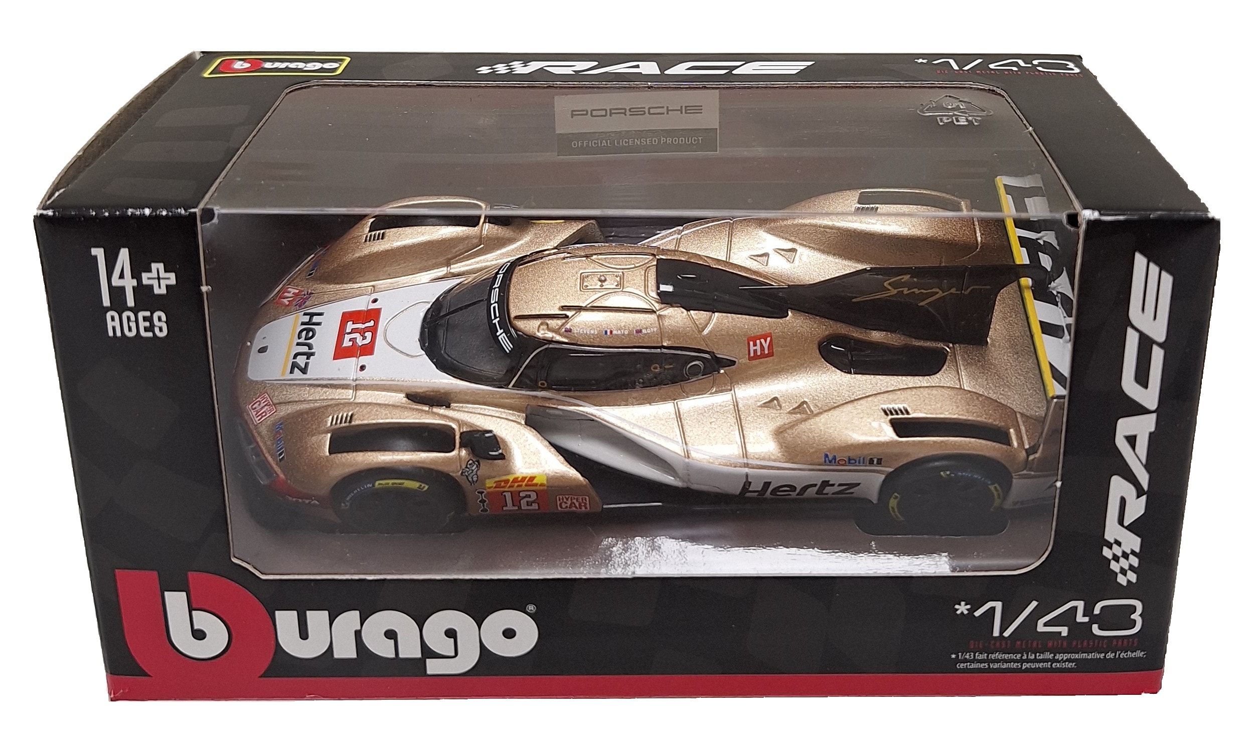 Bburago 18-60057P3 - Modellauto - Porsche 963 Team Jota Hertz #12 (Ma&szlig;stab 1:43) Auto Spielzeugauto - Bild 1