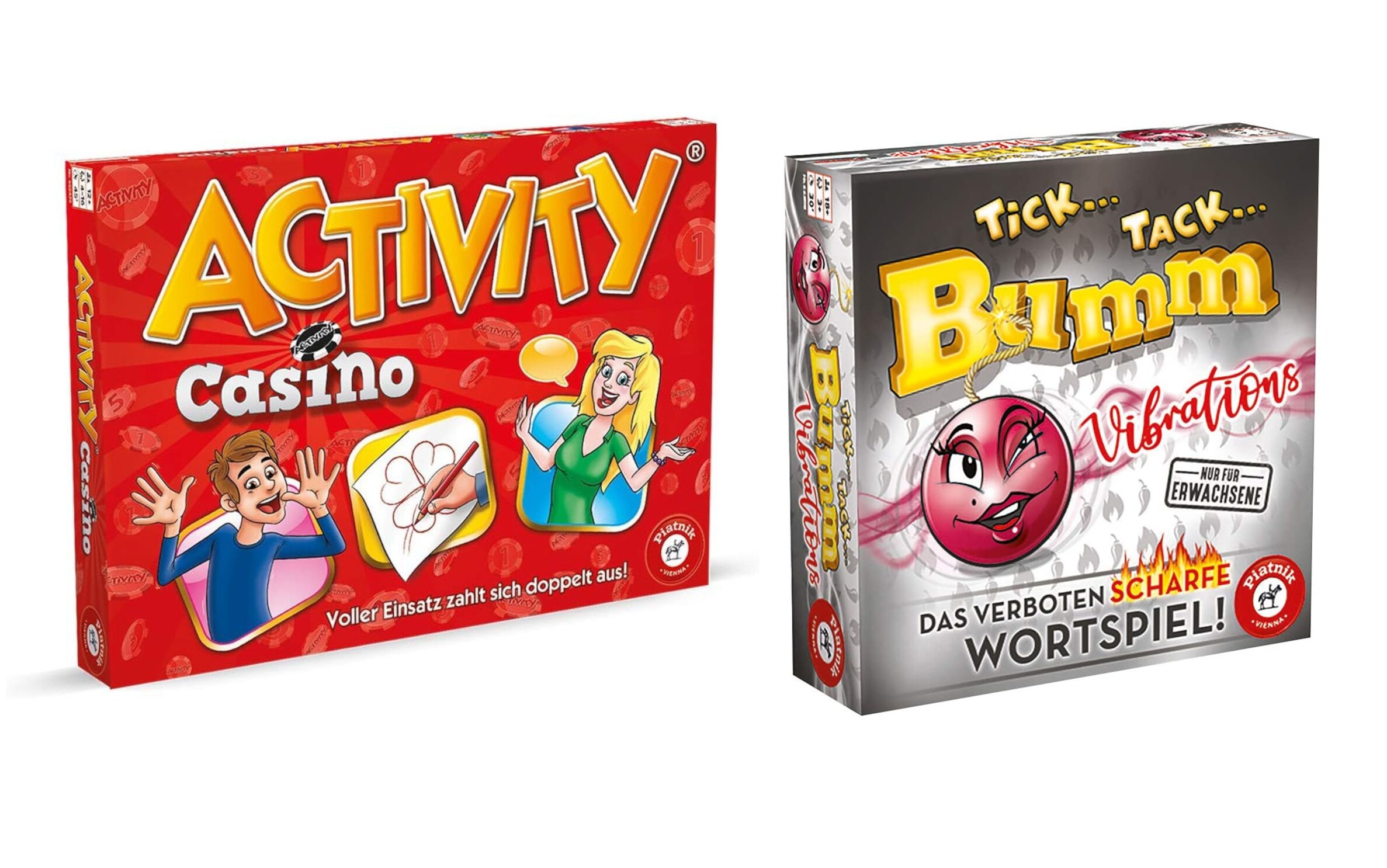 Piatnik Activity Casino + Tick Tack Bumm Vibrations 2er Bundle Partyspiel Set - Bild 1