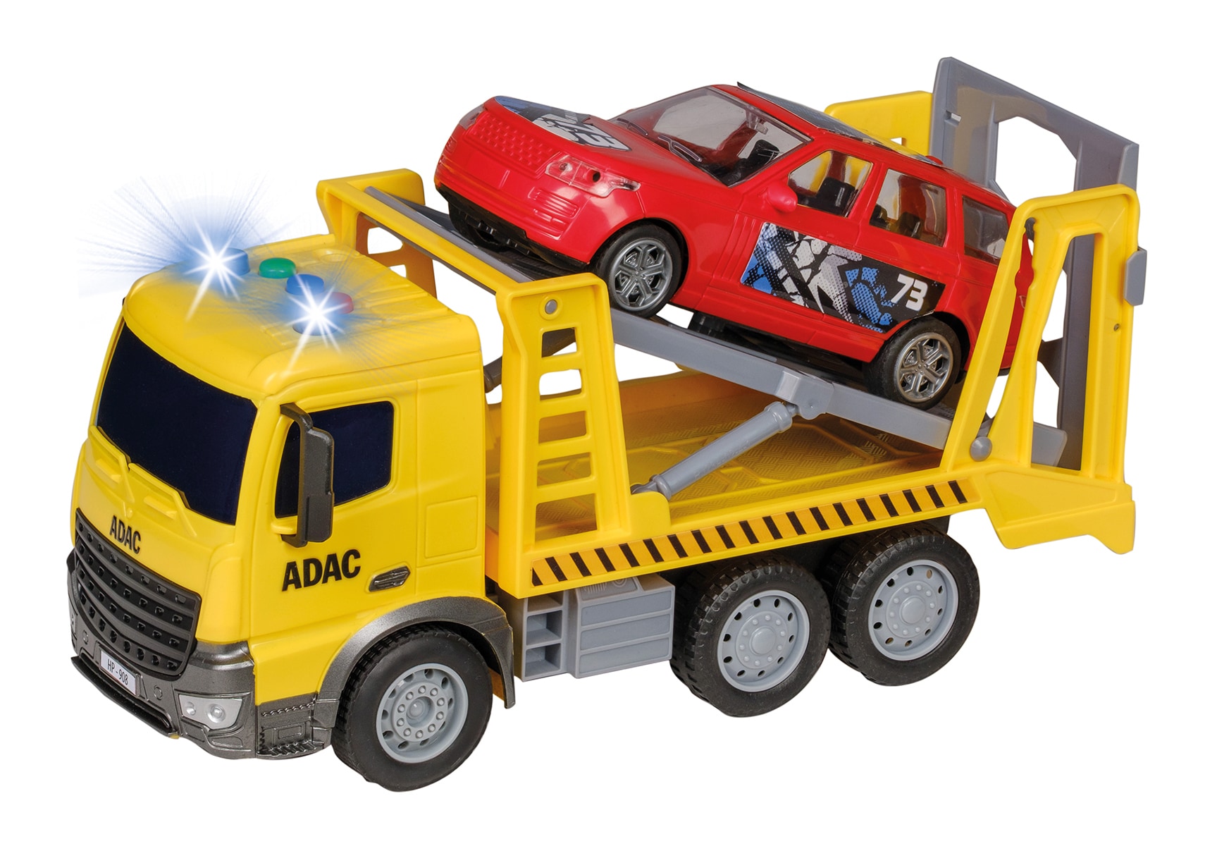 Happy People ADAC Abschleppfahrzeug mit Auto Licht Sound 24cm Spielzeug Set - Bild 1