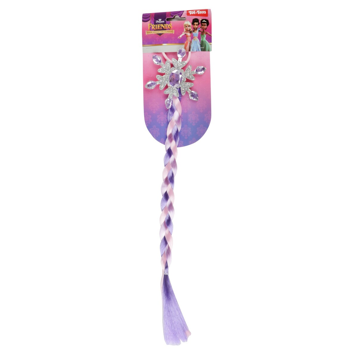 Toi-Toys PRINCESS FRIENDS Haarzopf an Haargummi &ndash; Prinzessinnen-Zopf, ab 3 Jahren lila - Bild 1