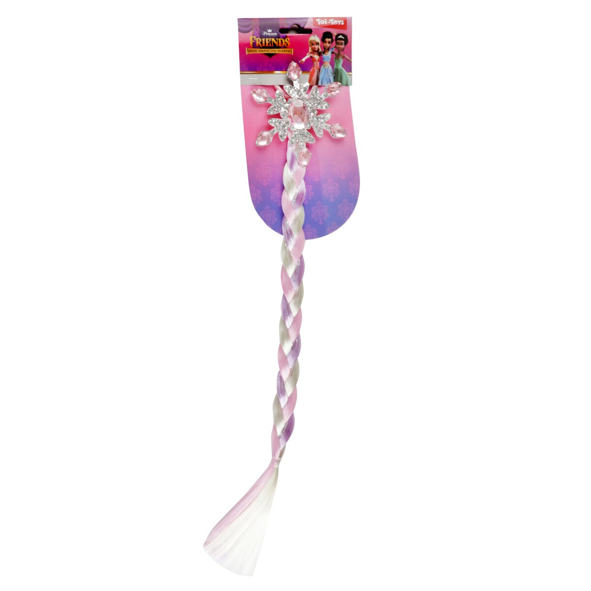 Toi-Toys PRINCESS FRIENDS Haarzopf an Haargummi &ndash; Prinzessinnen-Zopf, ab 3 Jahren rosa - Bild 1