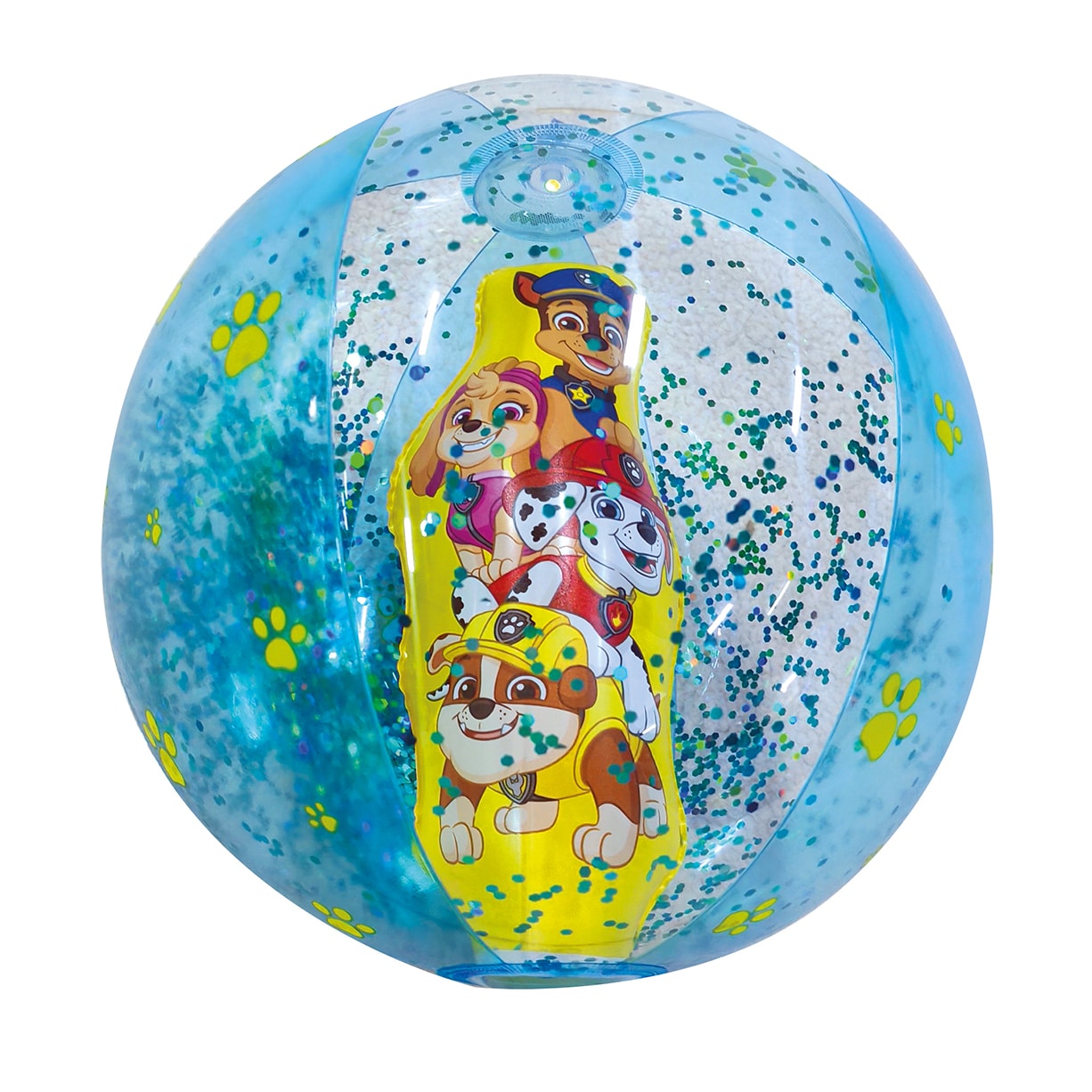 Paw Patrol Strandball Glitzerball Kinder Wasserball 29cm Poolball Ball Kinder - Bild 1