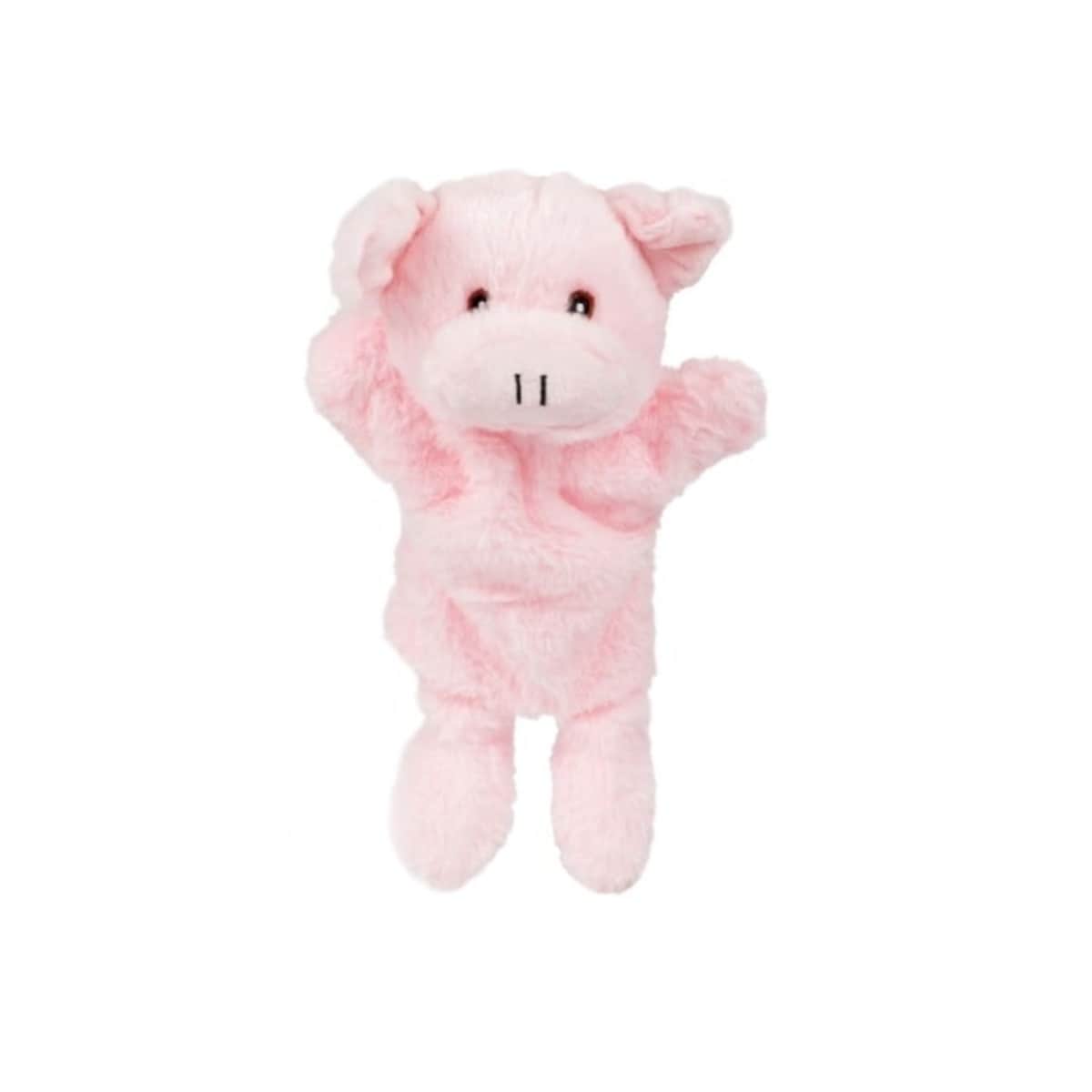 Toi-Toys PLUSH Handpuppe Pl&uuml;sch-Tier Kuscheltier Kinder Spielzeug Rollenspiel Puppenspiel Schwein - Bild 1