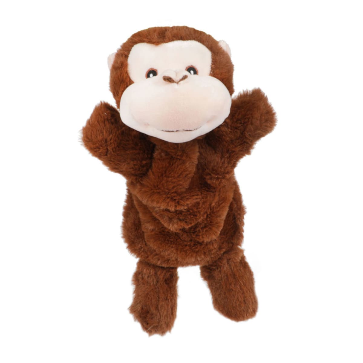 Toi-Toys PLUSH Handpuppe Pl&uuml;sch-Tier Kuscheltier Kinder Spielzeug Rollenspiel Puppenspiel Affe - Bild 1