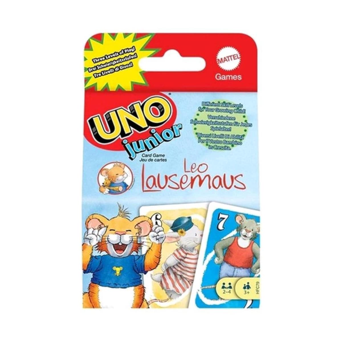 Mattel UNO Junior Kartenspiel Leo Lausemaus Kinder Spa&szlig; Strategie Lernspiel 3+ Spieler - Bild 1