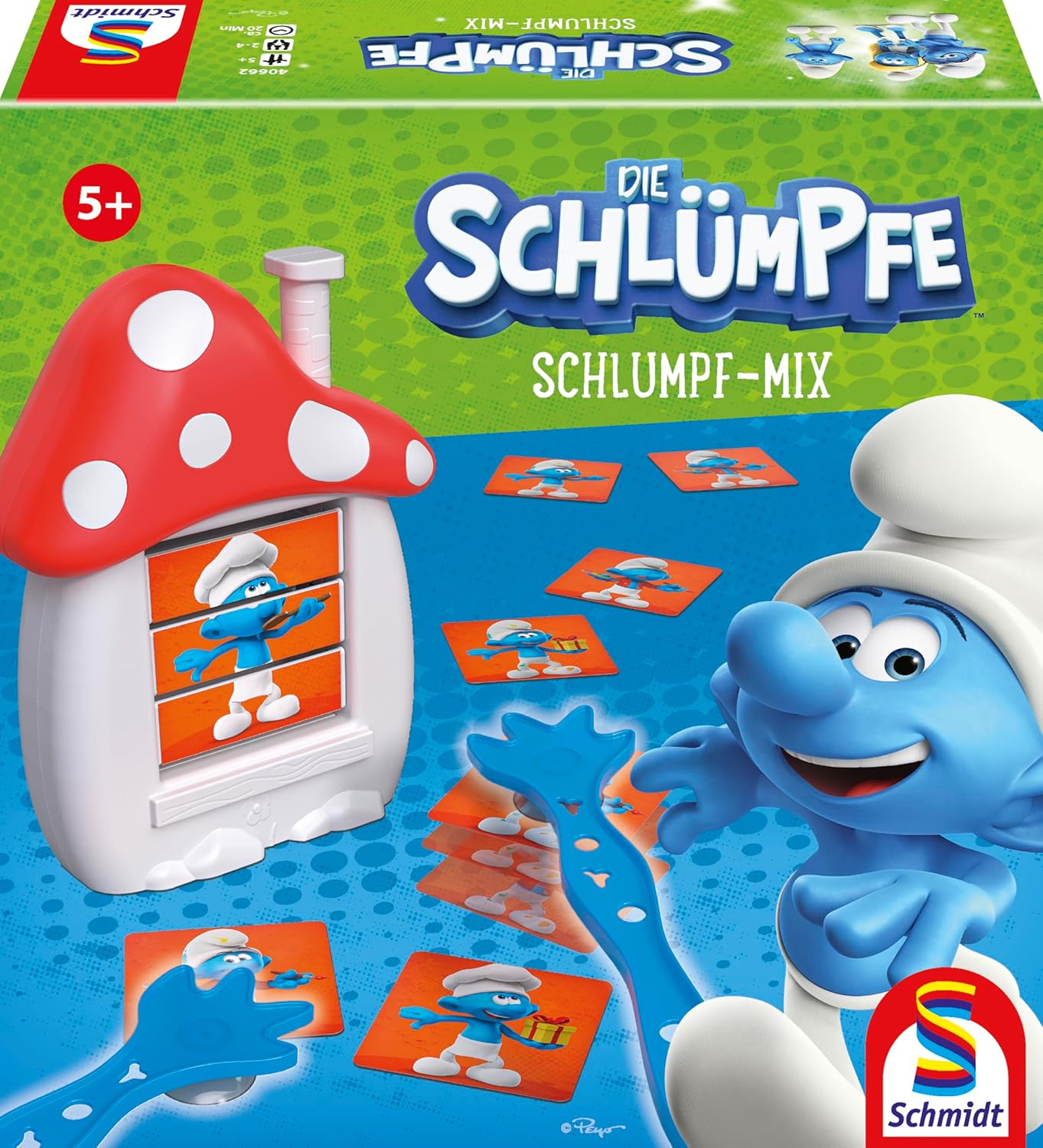 Schmidt Die Schl&uuml;mpfe Schlumpf Mix Kinderspiel Actionspiel 2&ndash;4 Spieler Cartoon Spa&szlig; - Bild 1