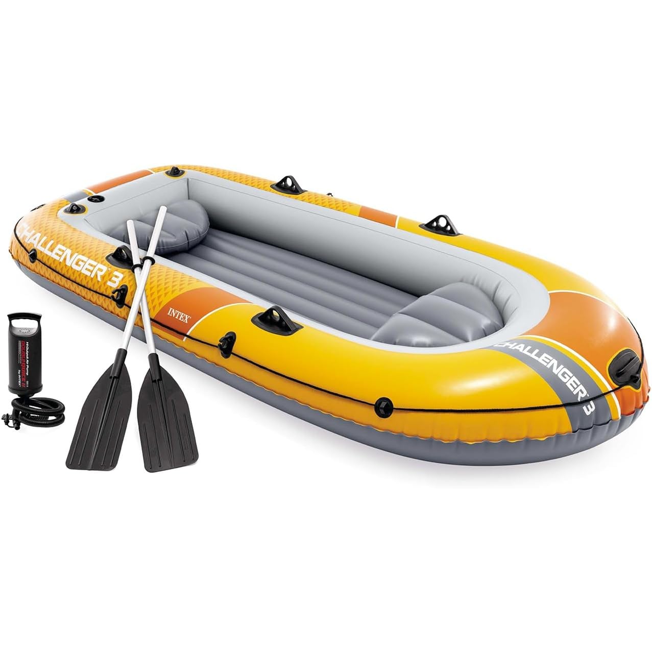 INTEX 66313NP Schlauchboot Challenger 3 Set mit Paddel und Pumpe Paddelboot Boot - Bild 1