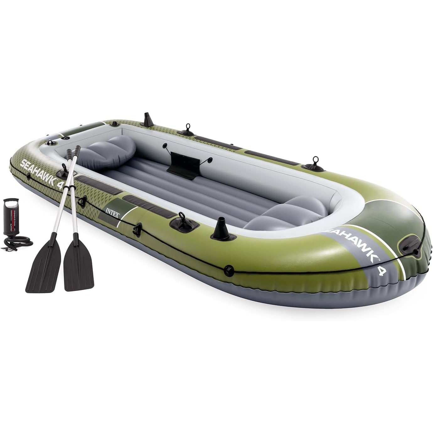 INTEX 66334NP Seahawk 4 Schlauchboot Set mit Paddel und Pumpe Paddelboot Boot - Bild 1