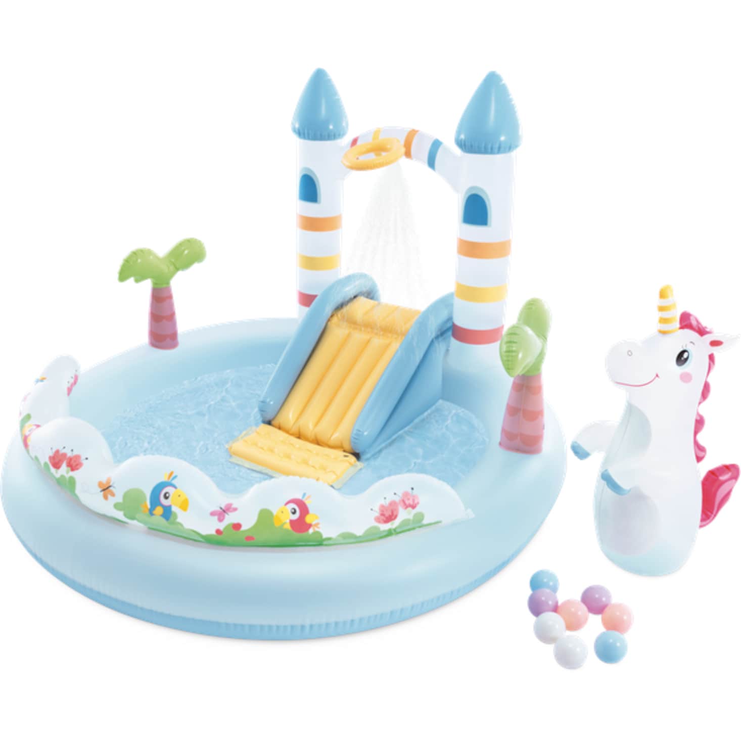 INTEX 56148NP Playcenter Unicorn Castle Wasserspielcenter Kinder Pool Garten - Bild 1