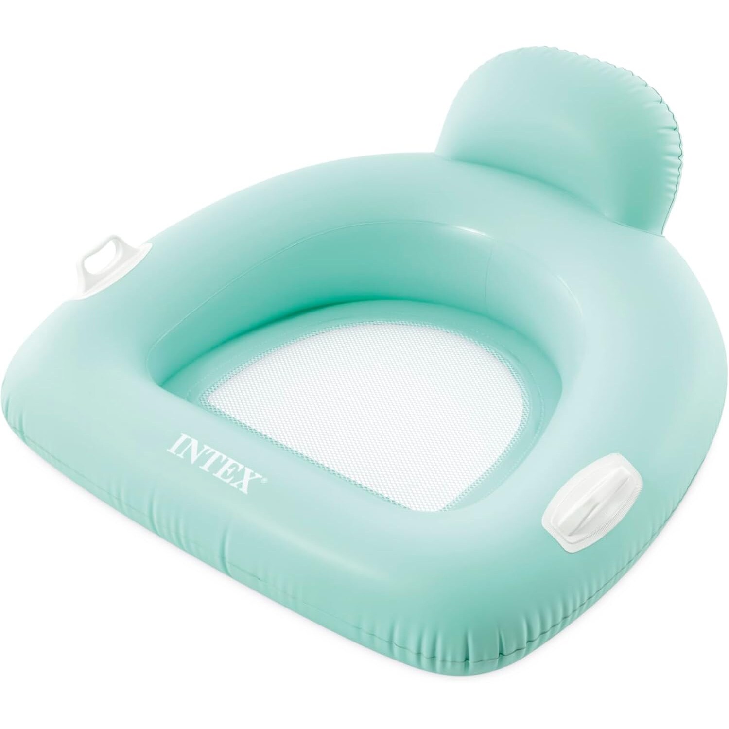 INTEX 56801EU Pillow Float Lounge aufblasbare Schwimmliege Netzsitz Schwimsessel gr&uuml;n - Bild 1