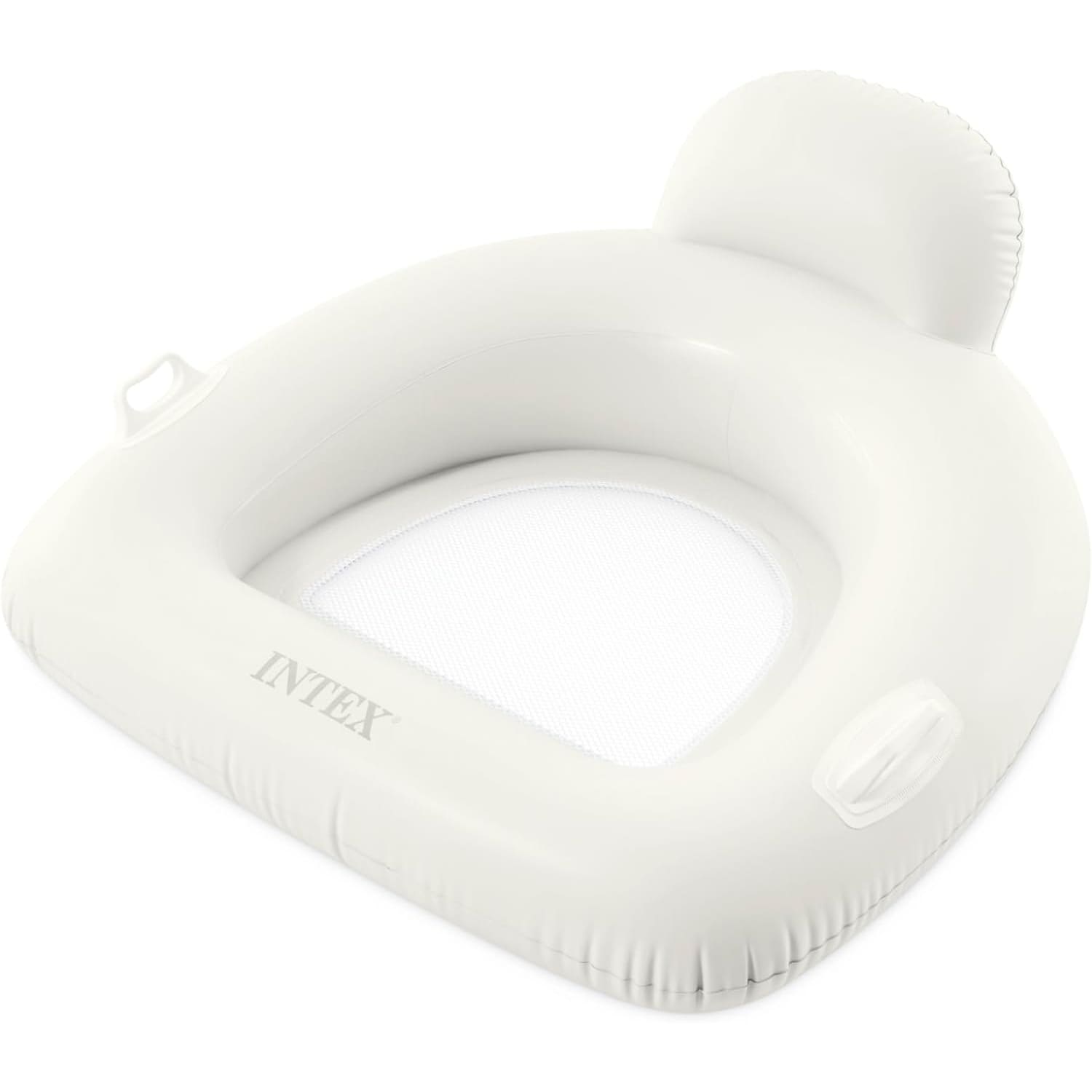 INTEX 56801EU Pillow Float Lounge aufblasbare Schwimmliege Netzsitz Schwimsessel wei&szlig; - Bild 1