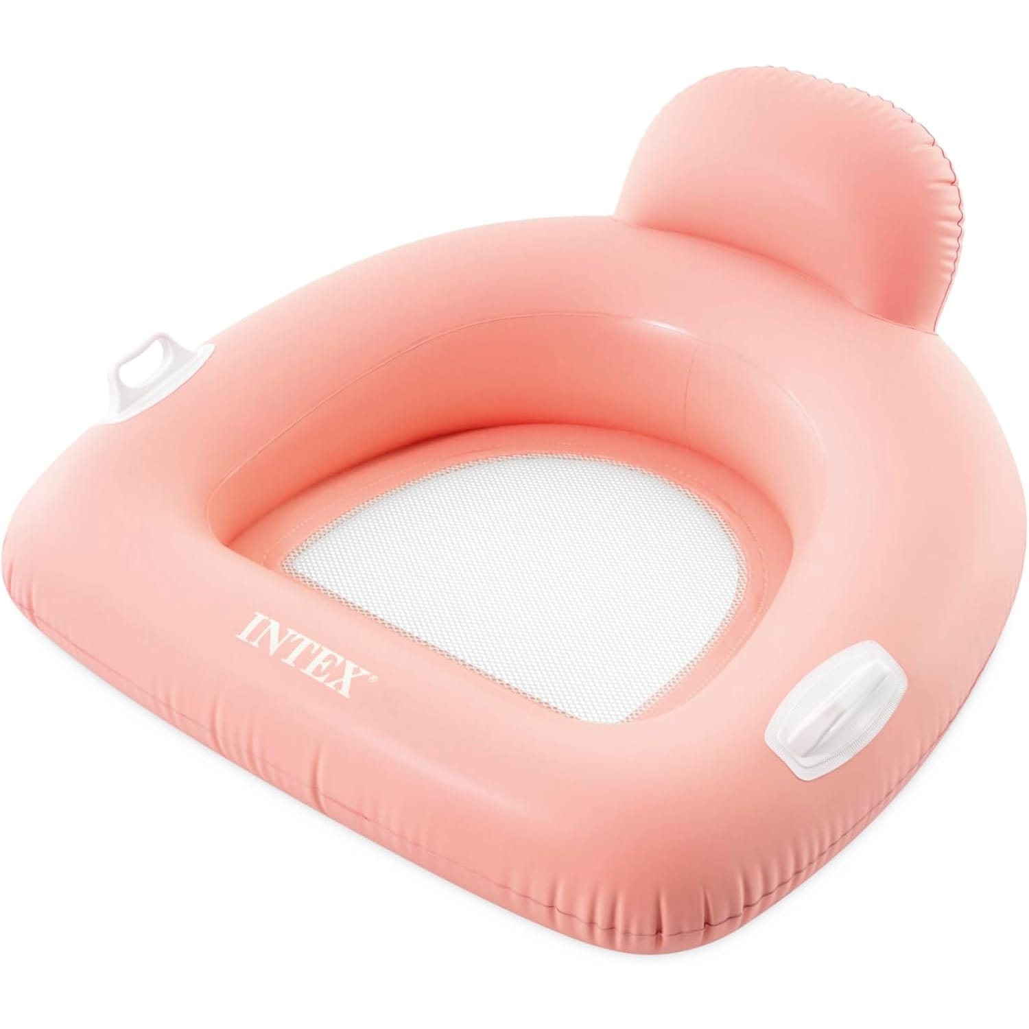 INTEX 56801EU Pillow Float Lounge aufblasbare Schwimmliege Netzsitz Schwimsessel rosa - Bild 1