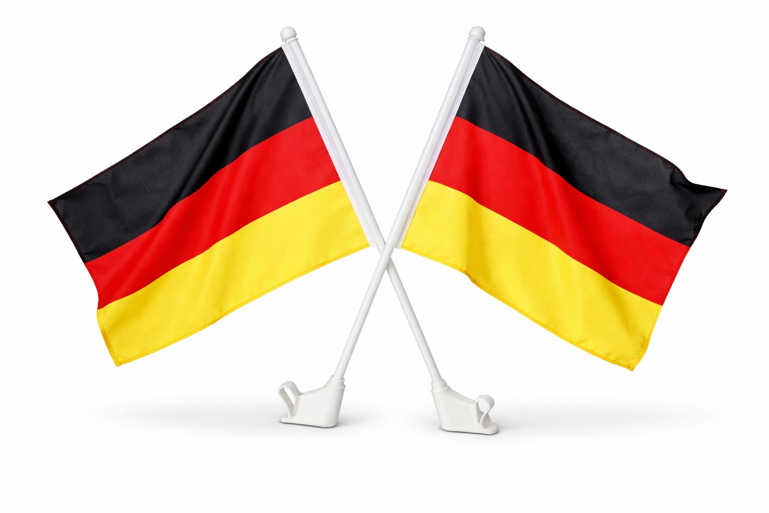 Deluxe Autofahne Deutschland 2er Set Auto Fanartikel Fu&szlig;ball Deutschlandflagge Zubeh&ouml;r - Bild 1